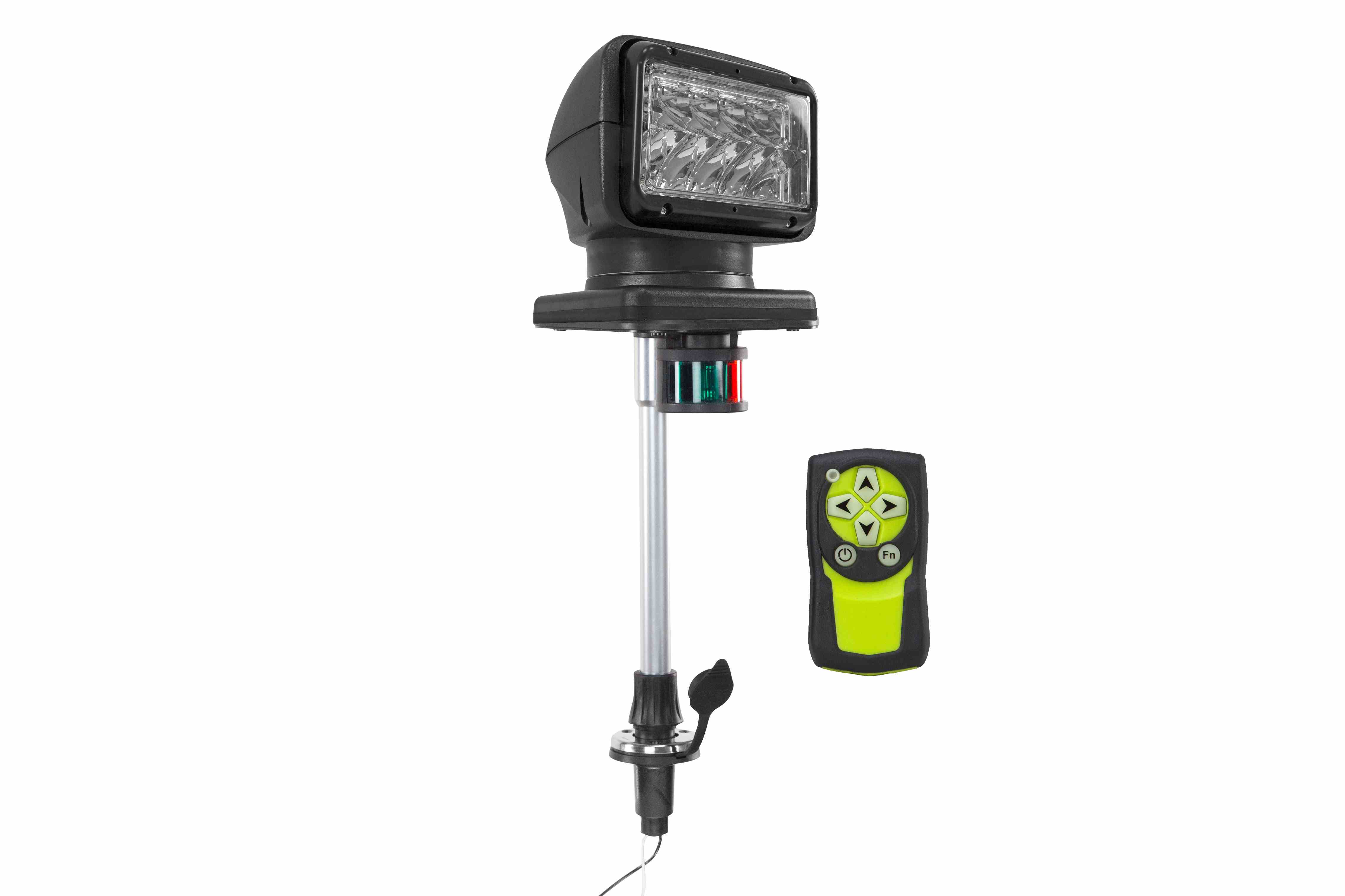 Larson Electronics - Remote Control LED Spotlight - 12-24V DC, 5000 ...