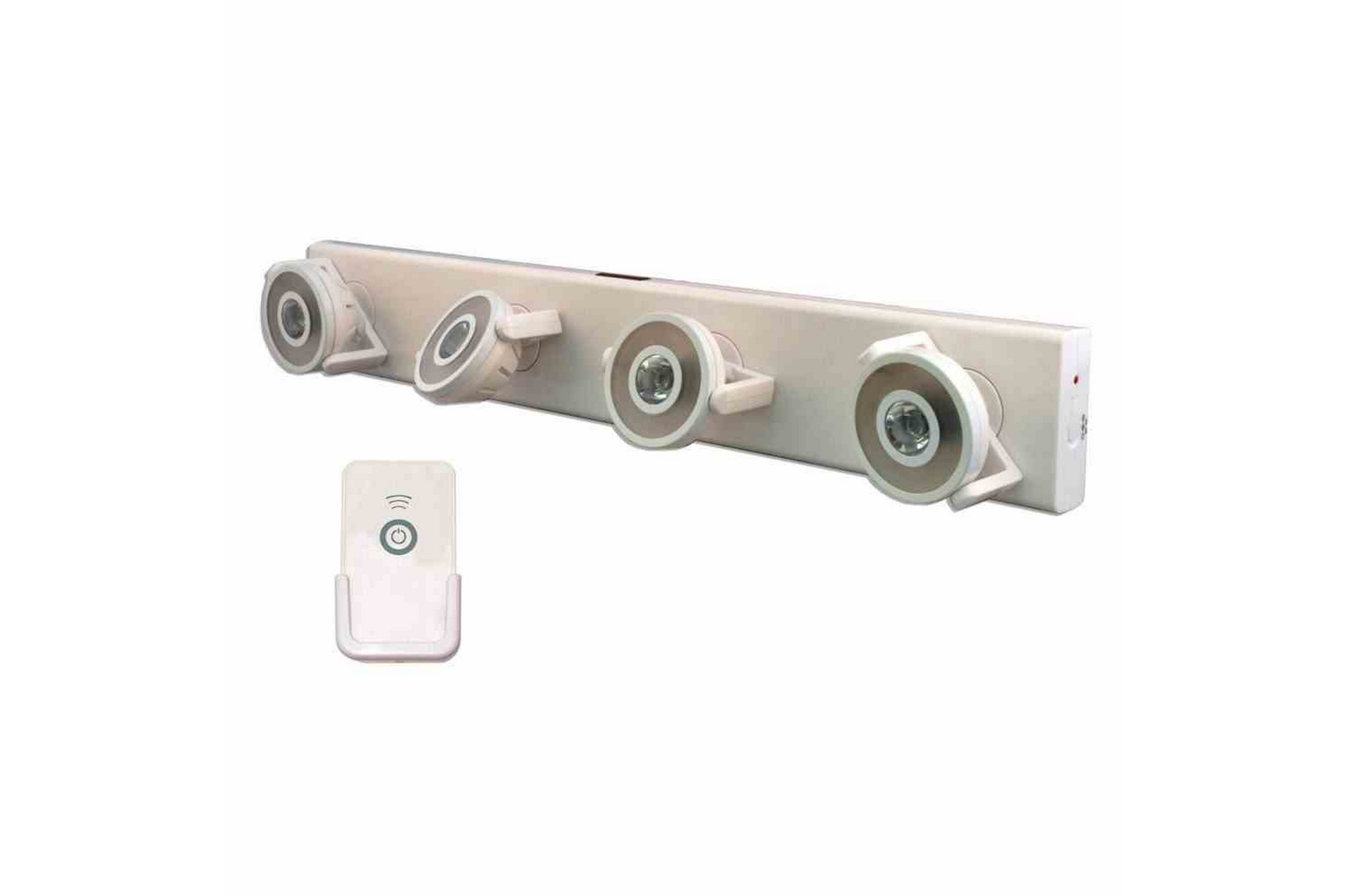 High Power Indoor LED Track Light w/ Remote Control - (4) Track Heads ...