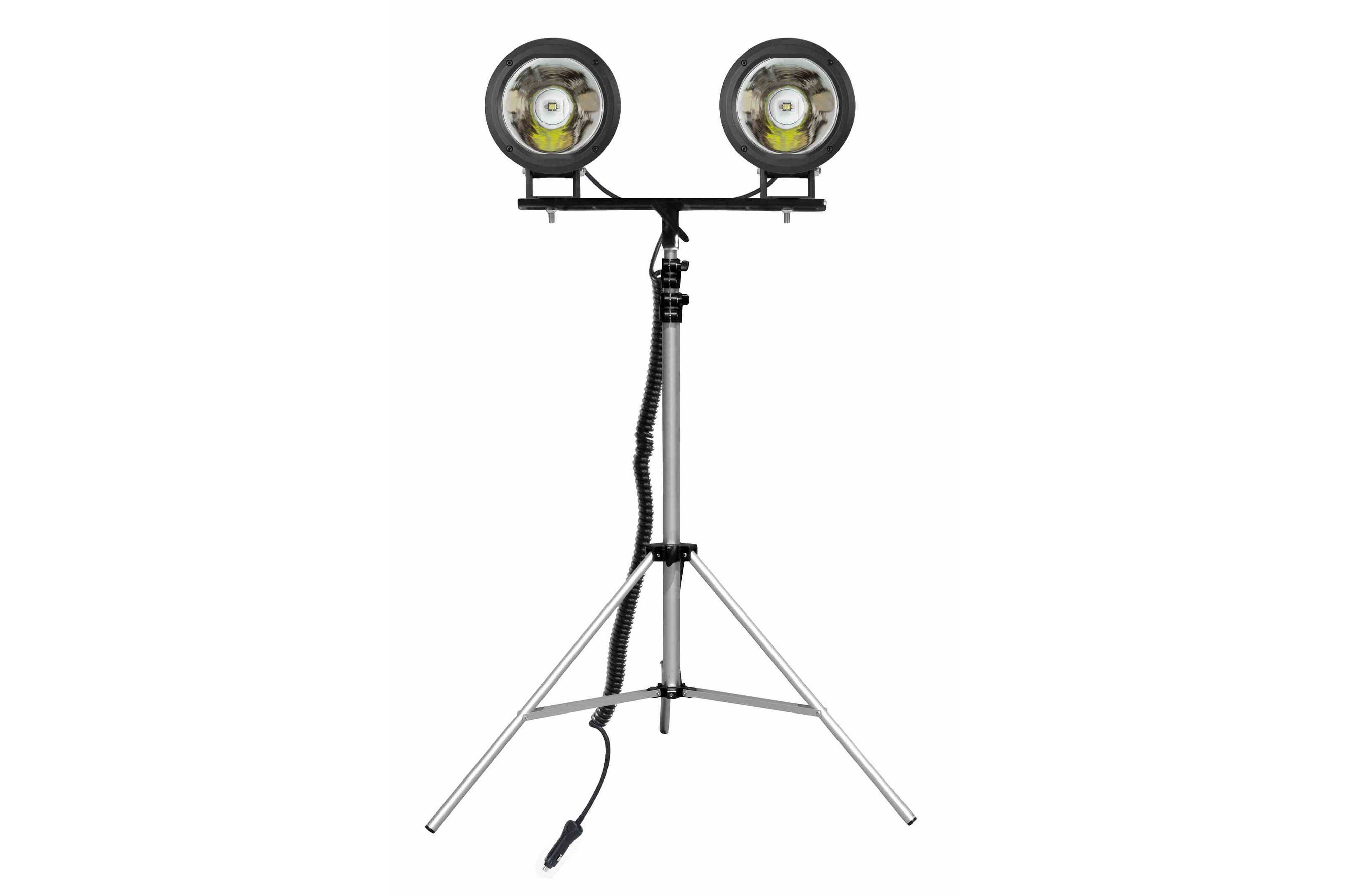 Larson Electronics - 130W Dual LED Work Light w/ Adjustable Tripod ...