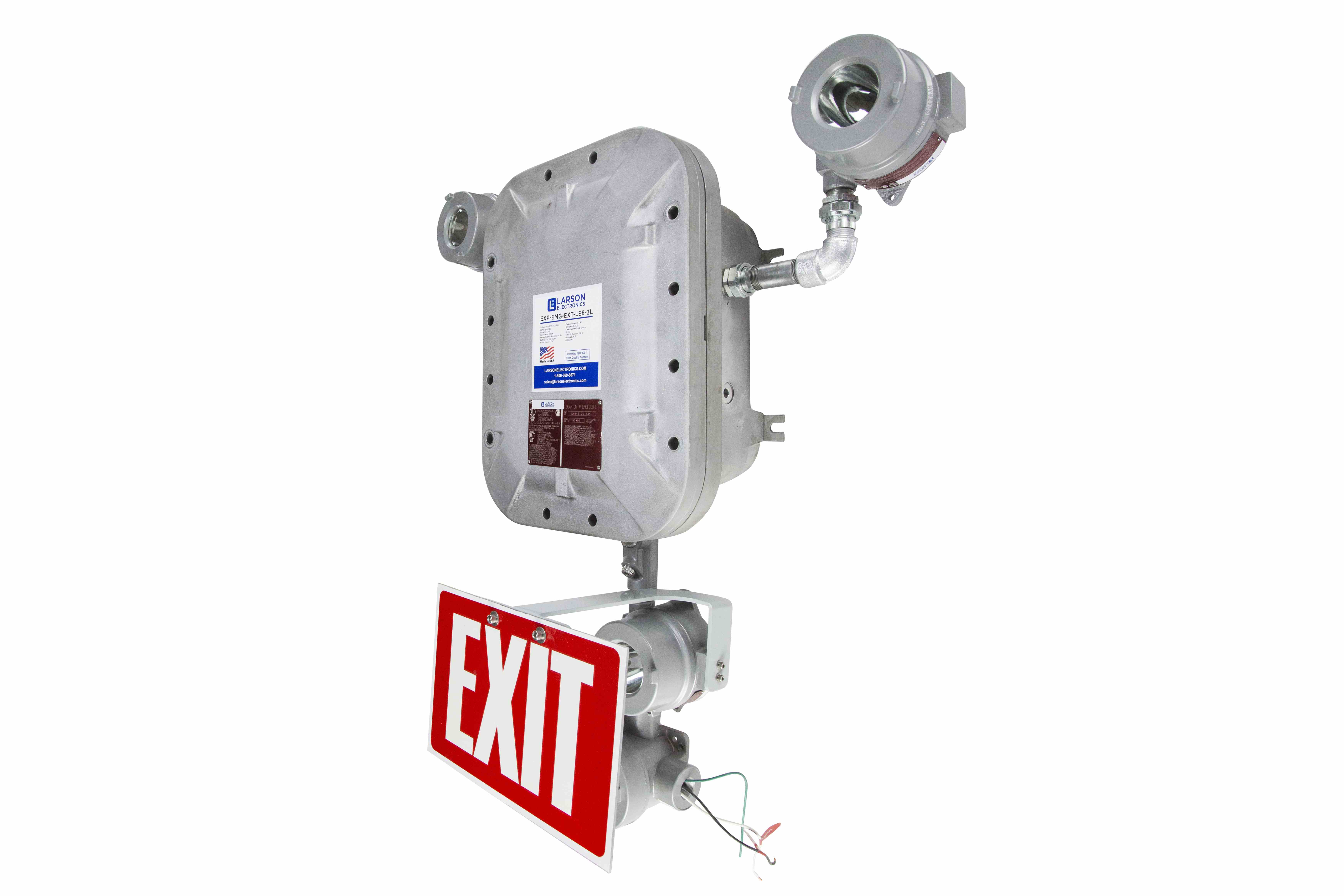 Larson Electronics - Explosion Proof Emergency System w/ Exit Sign - (2 ...