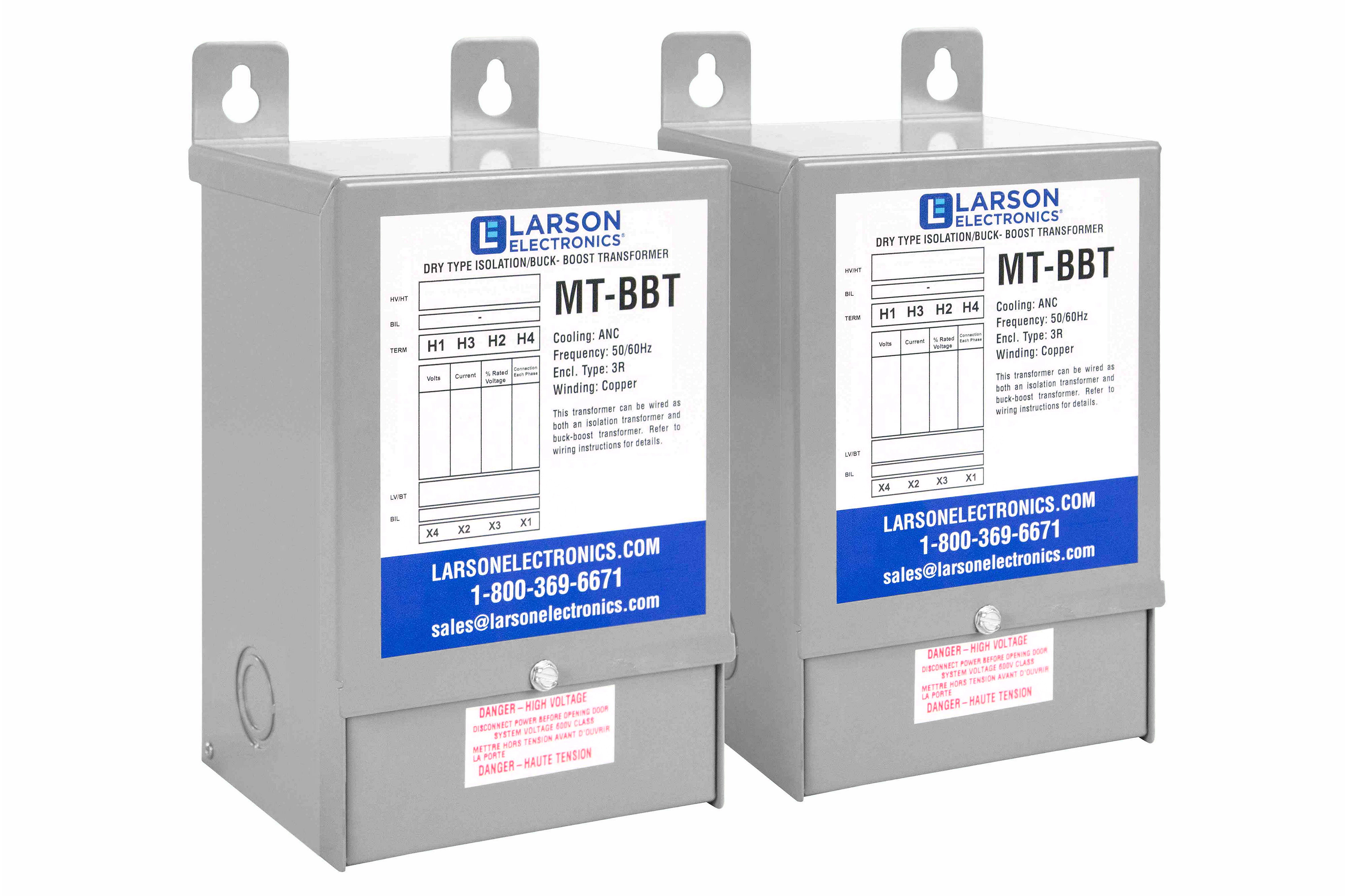 Larson Electronics - 3 Phase Delta Buck/Boost Step-Up Transformer ...