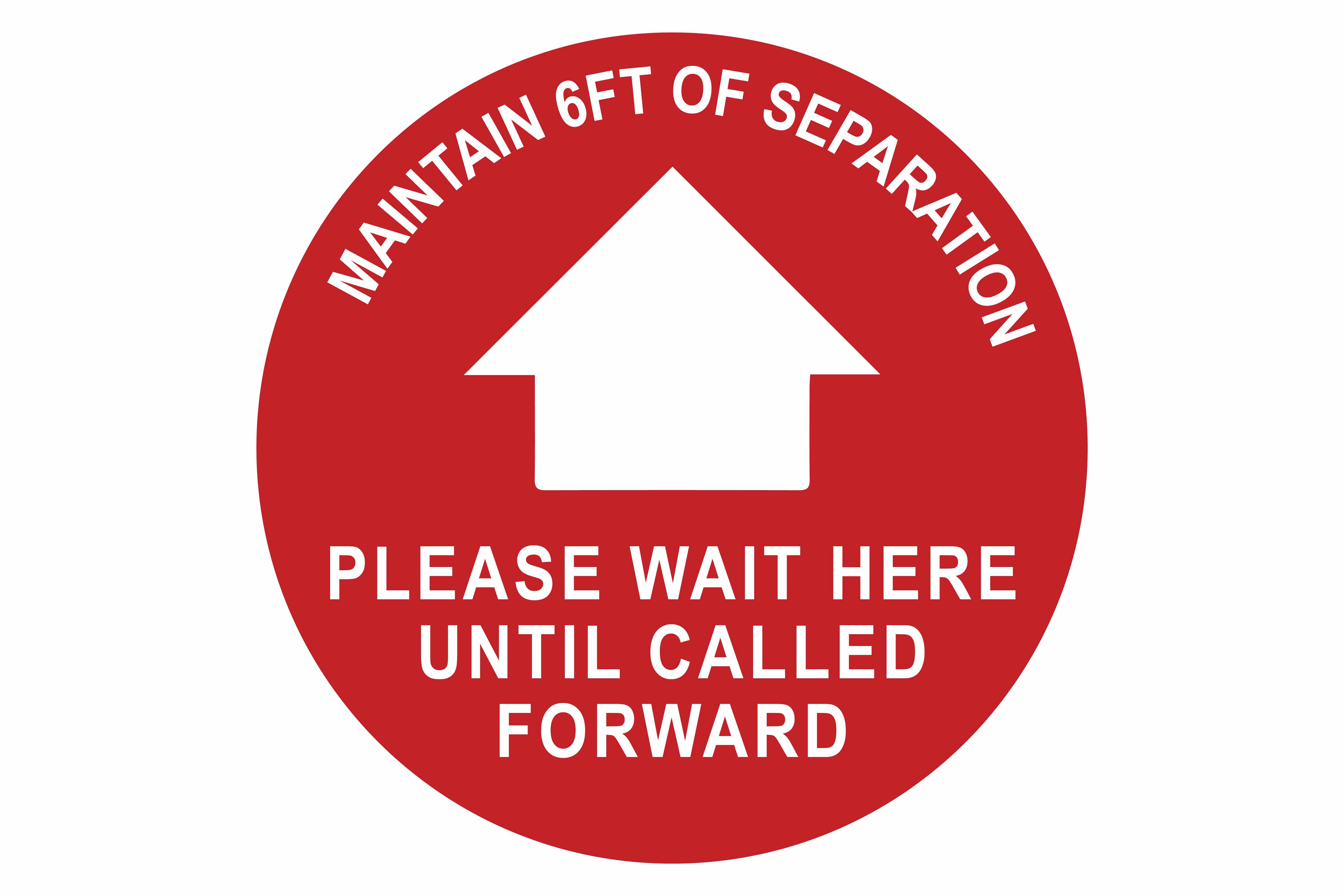 Larson Electronics - Maintain 6FT Of Separation Floor Sign - Includes ...