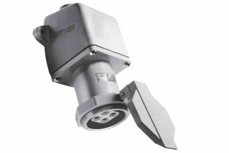 Larson Electronics - 60A Reverse Service Industrial Metal Receptacle ...