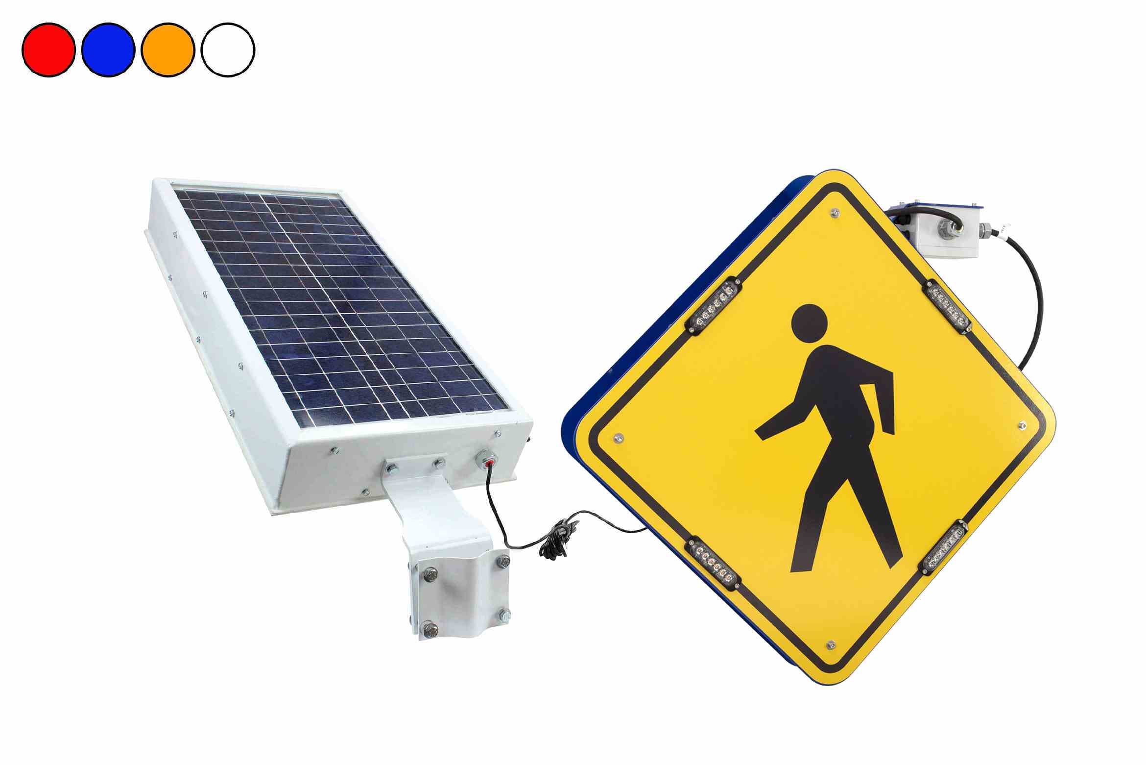 Larson Electronics - Solar Pedestrian LED Crossing Sign - 24