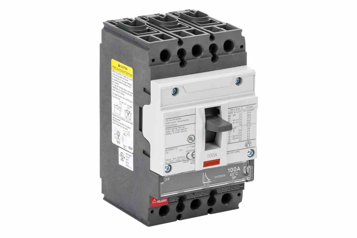 Larson Electronics - 100A Molded Case Circuit Breaker w/ Shunt Trip ...