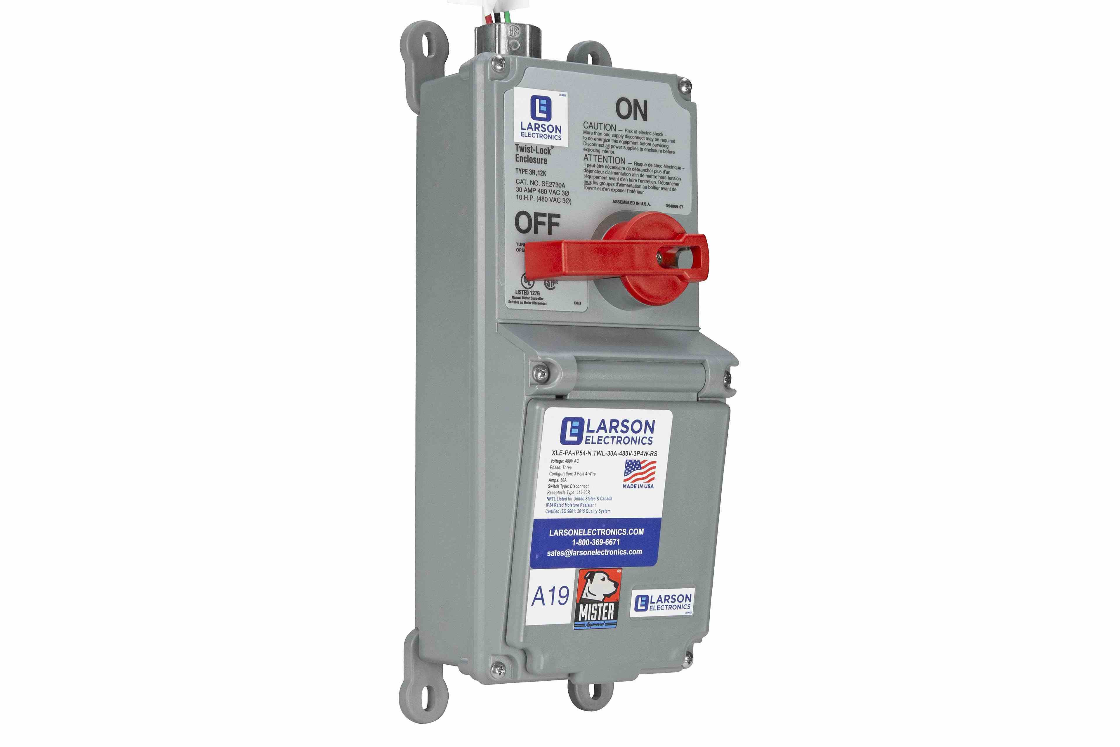 Larson Electronics - Shore Power Female Receptacle w/ Fusible ...