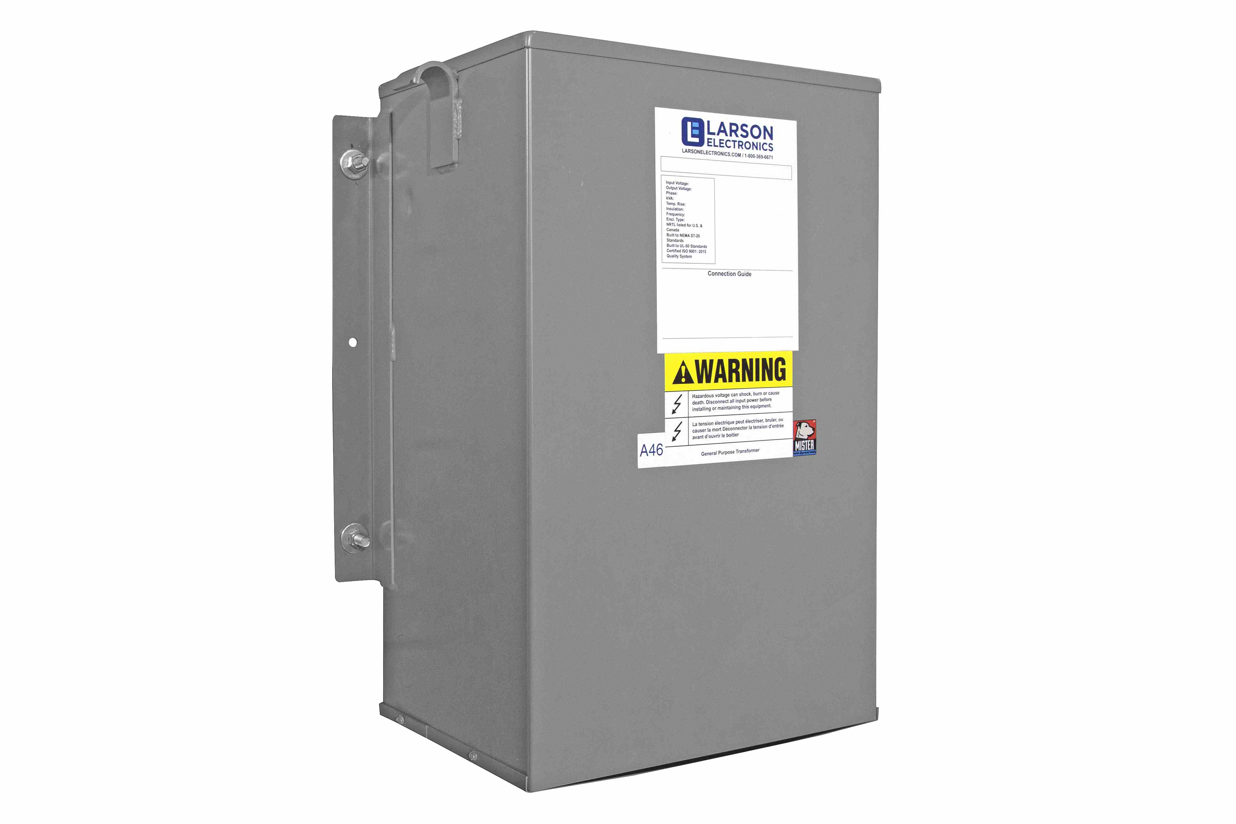 Larson Electronics - 6 kVA Fully Potted Isolation Transformer - 480V ...