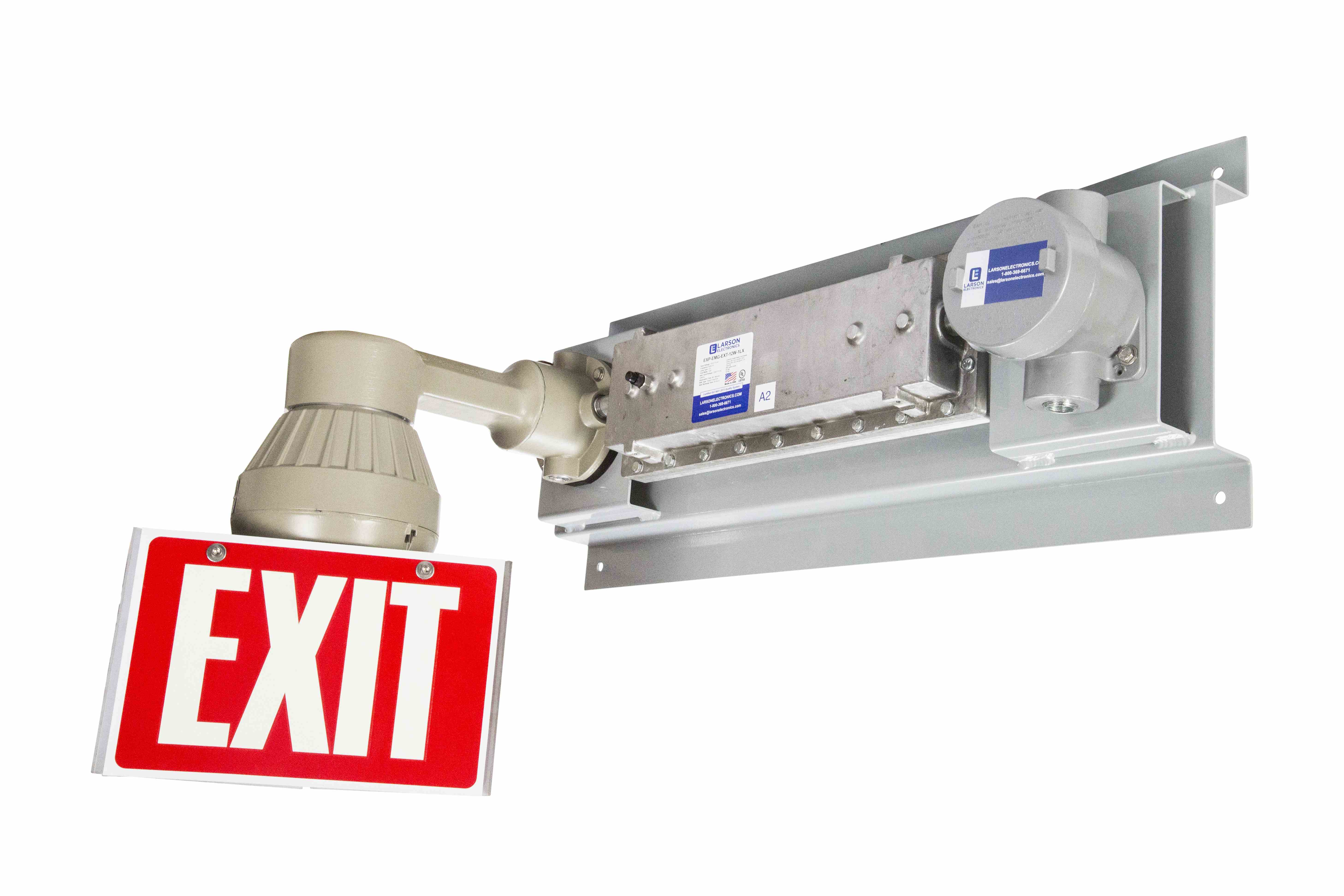 Larson Electronics - Explosion Proof Emergency Exit Sign - 90 Minutes ...