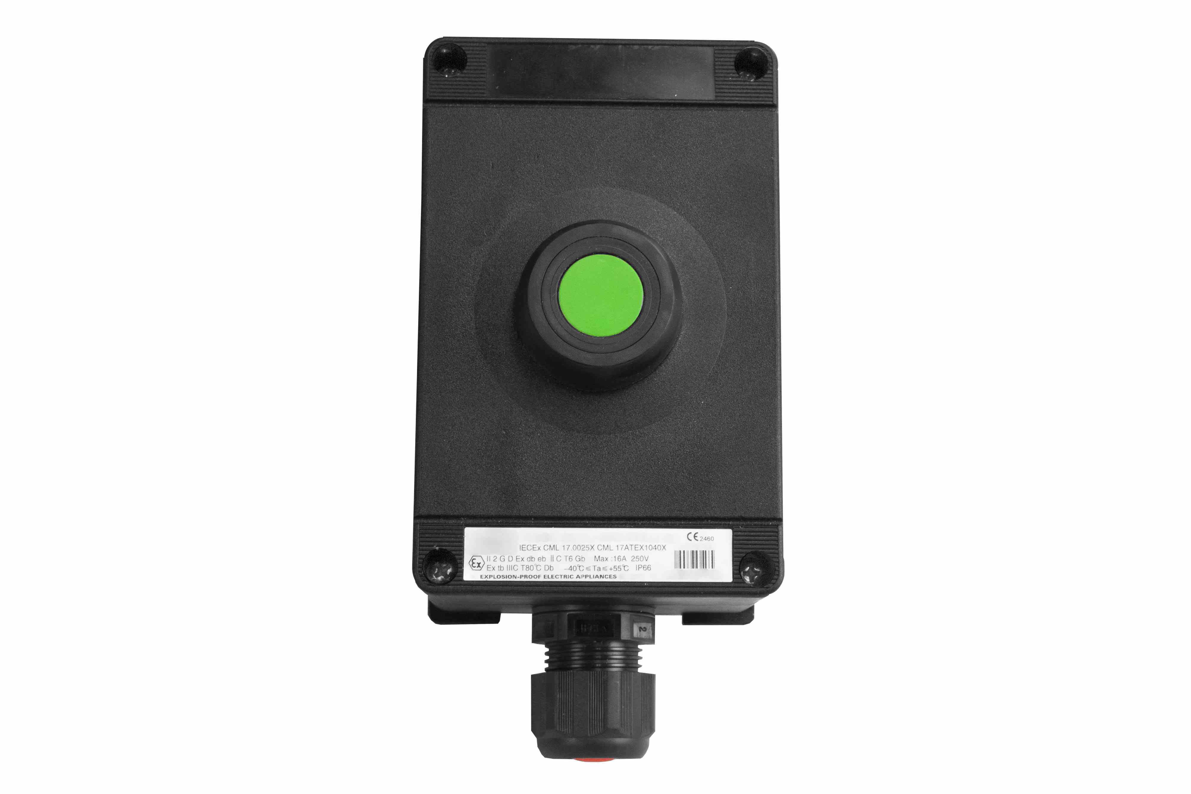 Larson Electronics - Explosion Proof Push Button, Green, Momentary ...