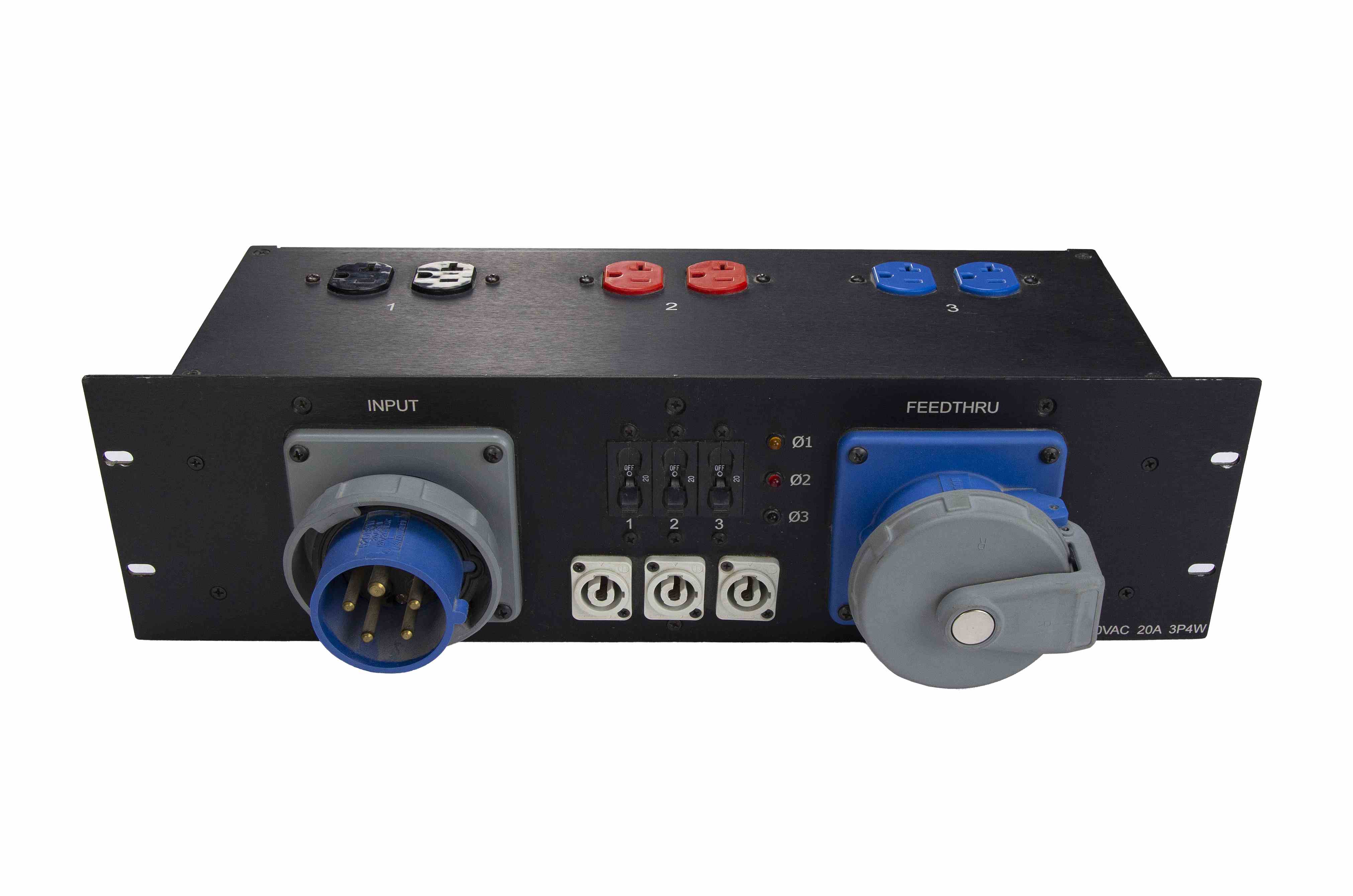 Larson Electronics - 50A Rack Mount Power Distribution - 120/240V 1 ...