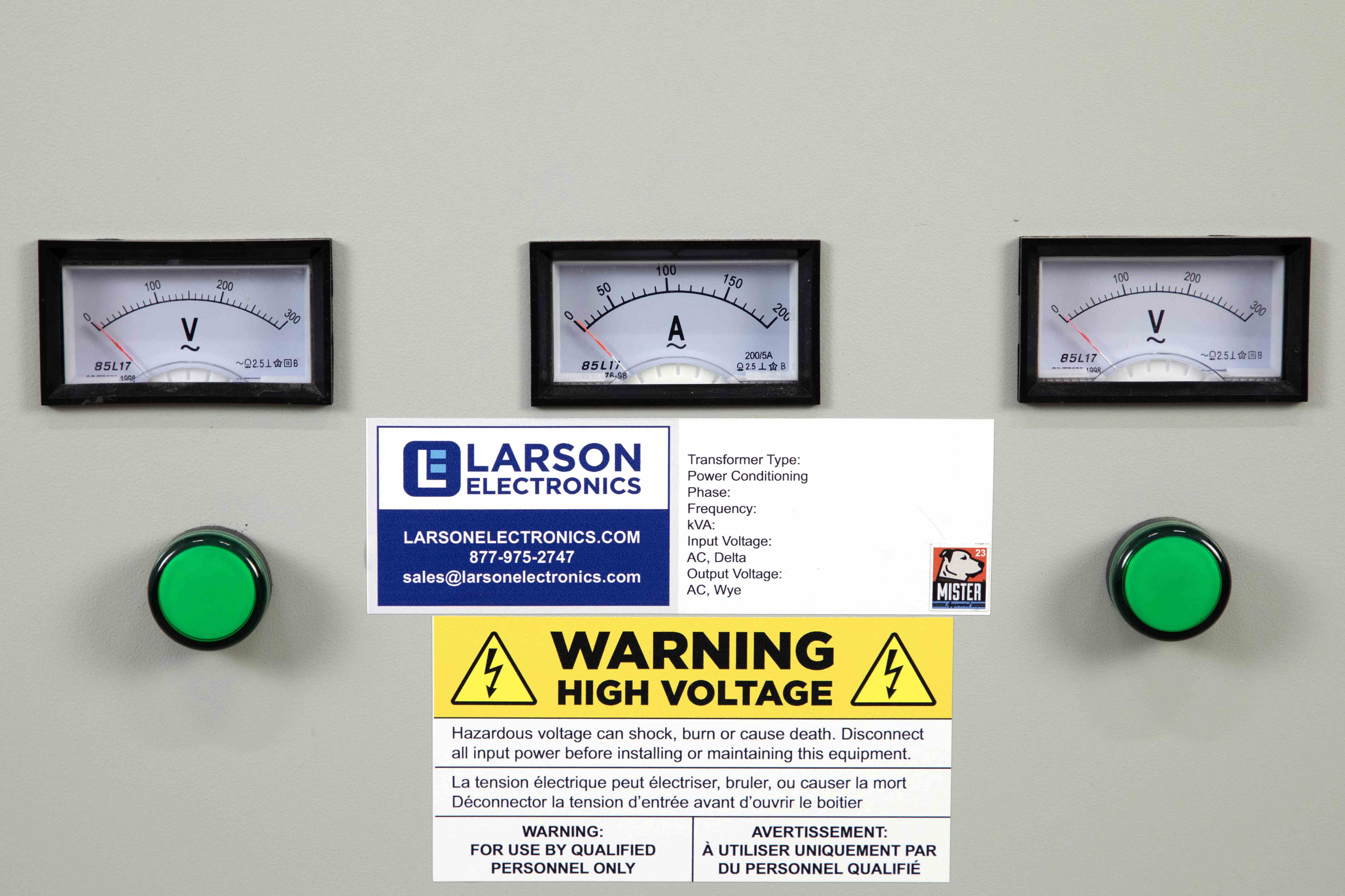 Larson Electronics - 50 kVA Power Conditioning Transformer - 480V Input ...