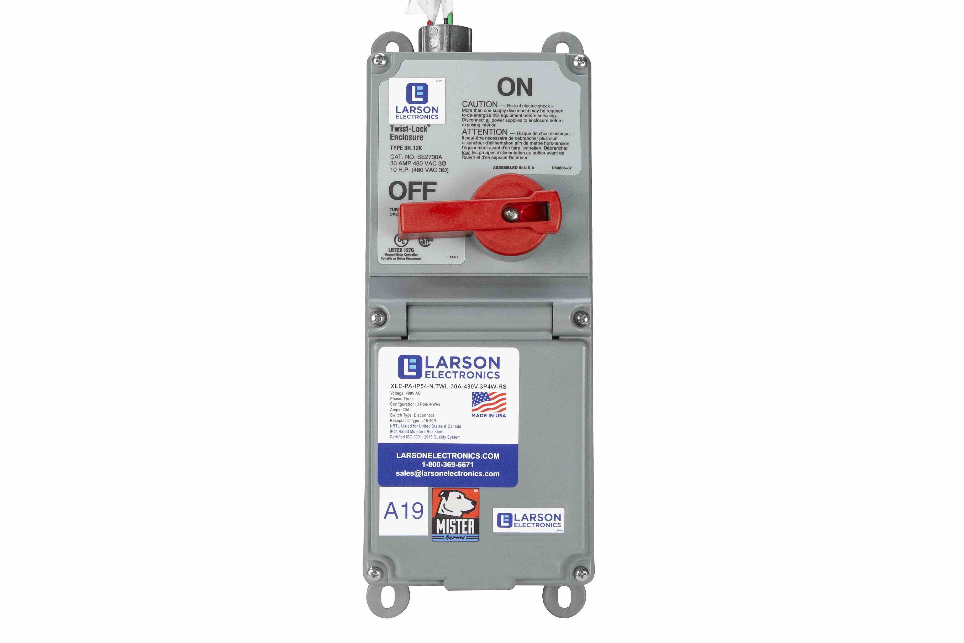 Larson Electronics - Shore Power Female Receptacle w/ Fusible ...