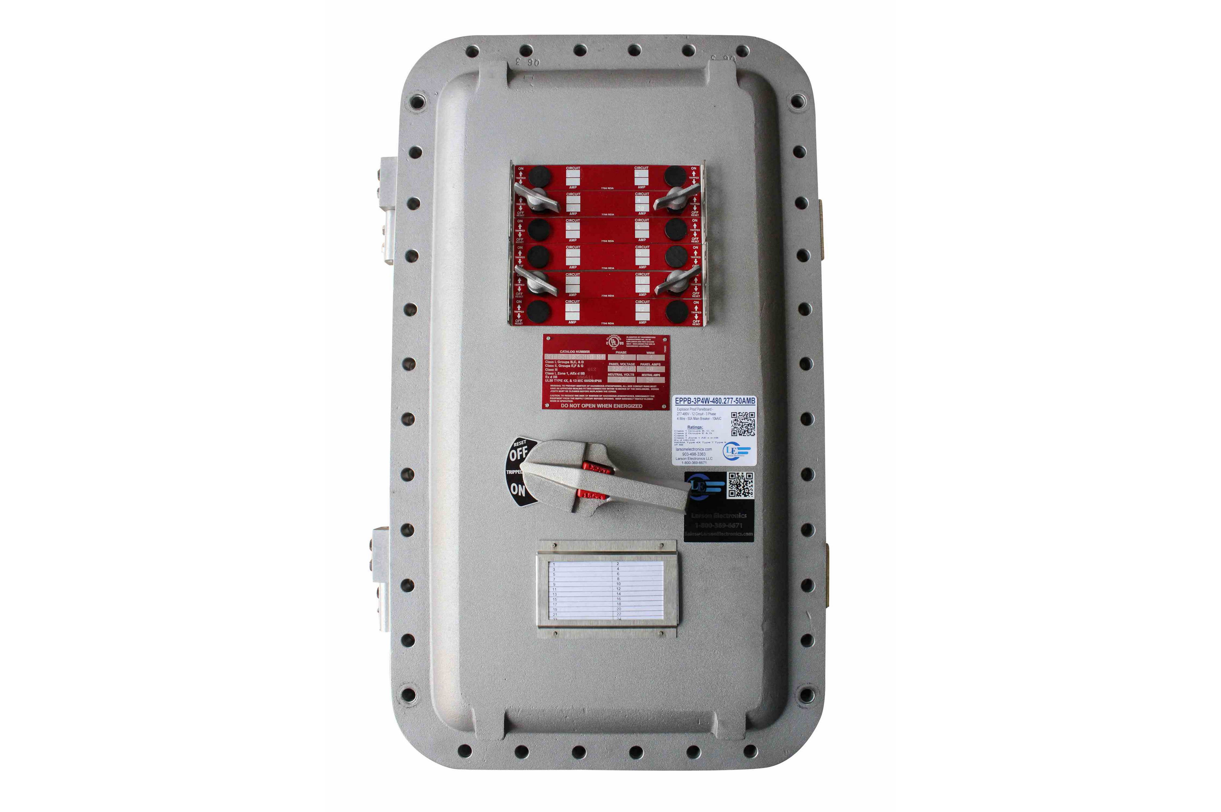 Larson Electronics - Explosion Proof Panelboard - 480/277V AC - 225A ...