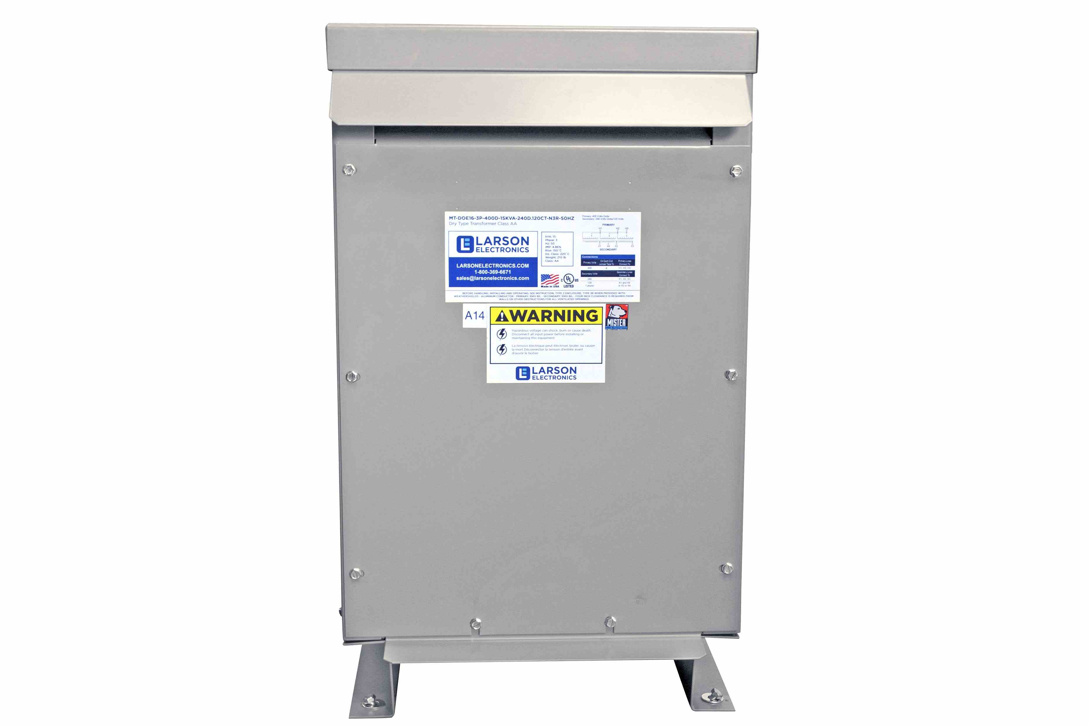 Larson Electronics - 22 kVA 3PH DOE Transformer, 480V Delta Primary ...