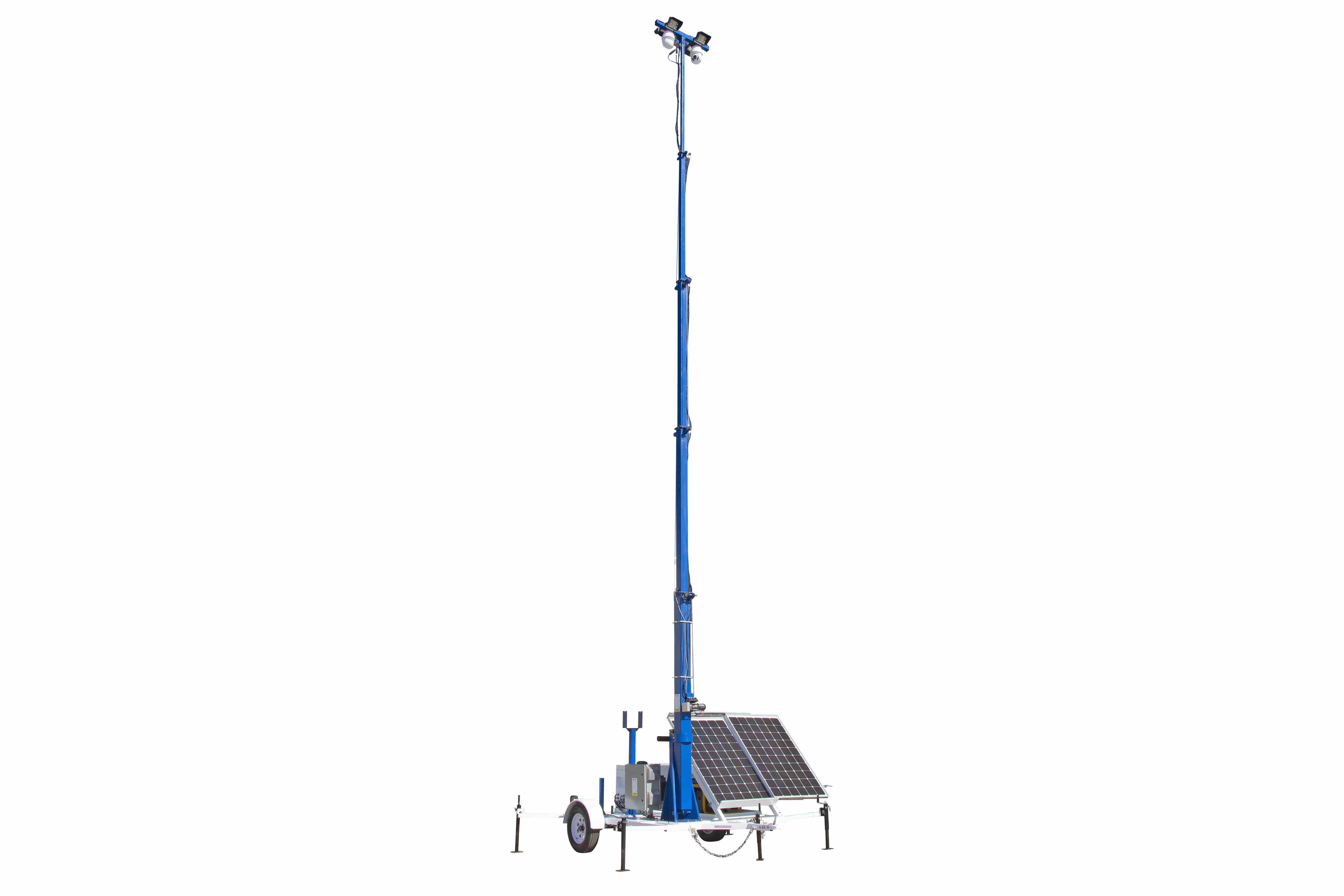 Larson Electronics - *RENTAL* 45' Portable Solar Security Tower - 7.5 ...