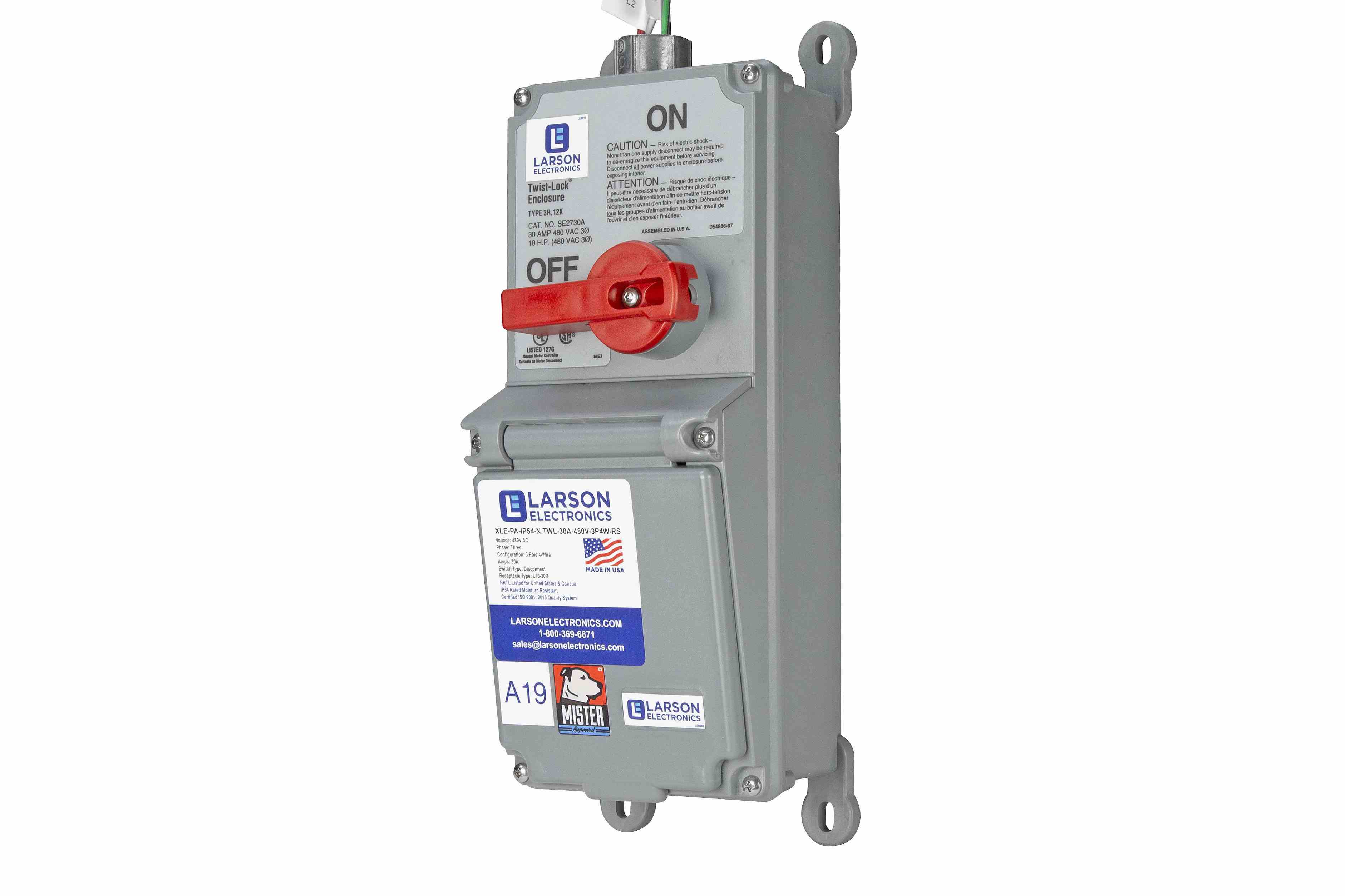 Larson Electronics - Shore Power Female Receptacle w/ Fusible ...