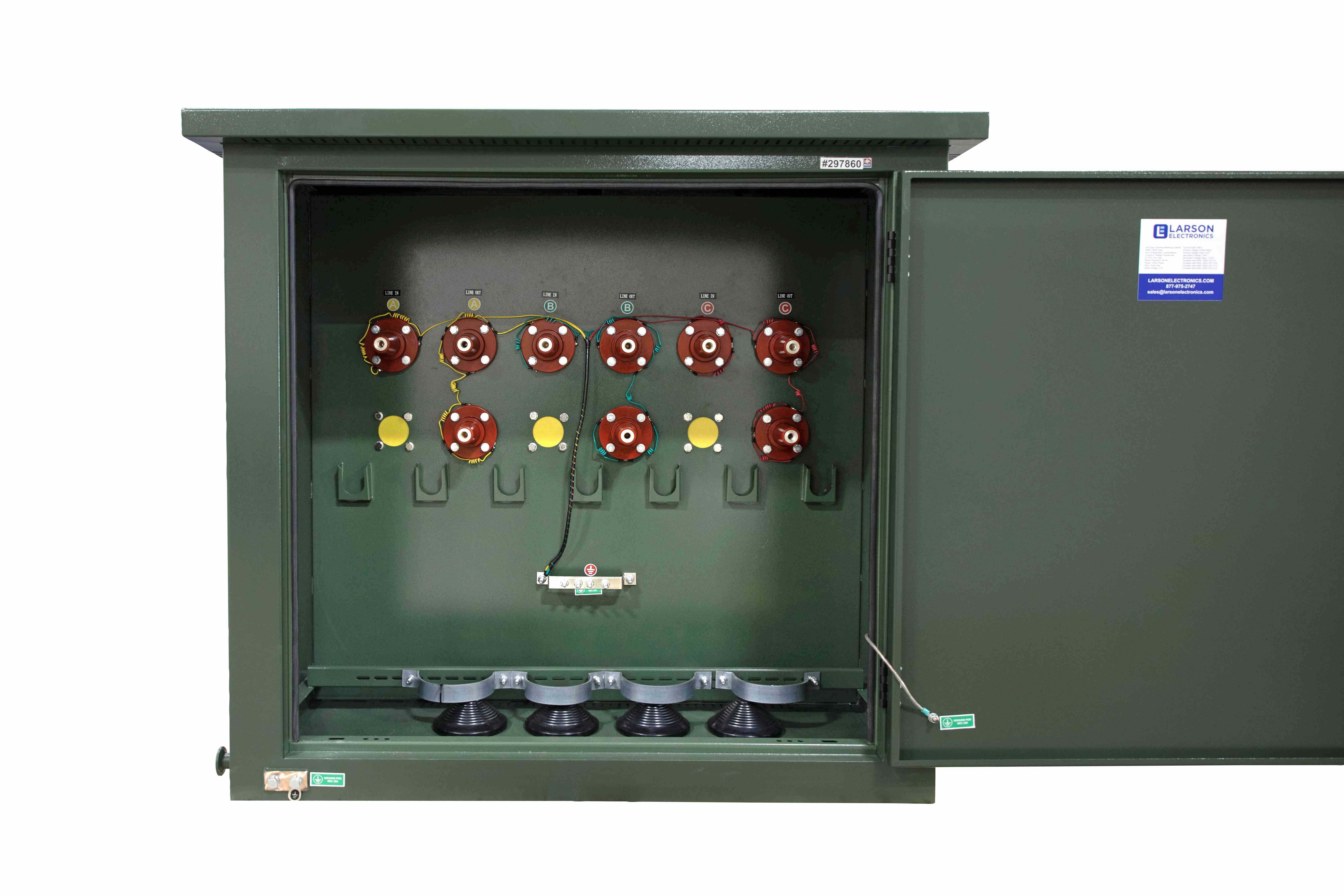 Larson Electronics - 1.2 kV Electrical Metering Cabinet, CT Cabinet - 3 ...