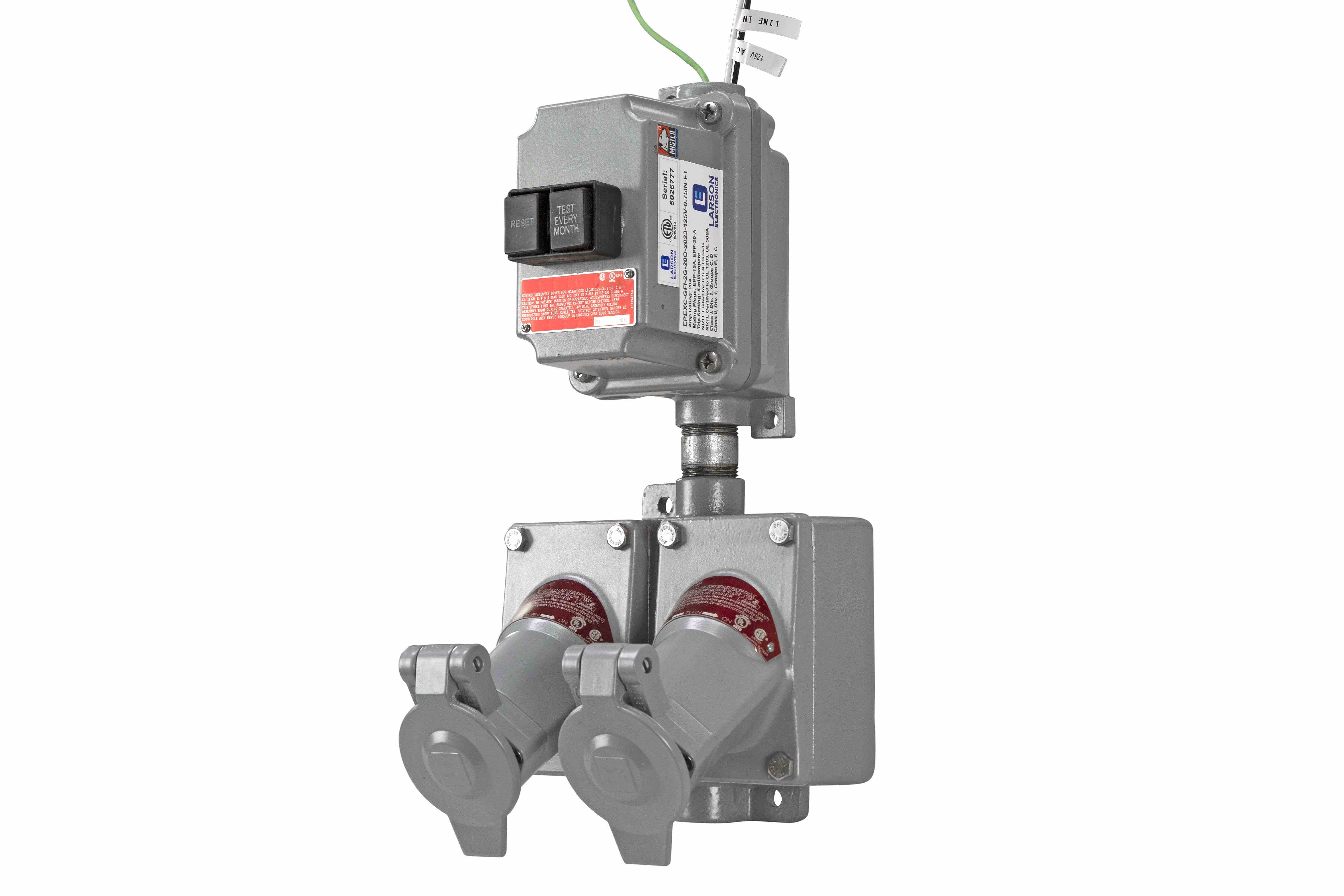 Larson Electronics - Explosion Proof Double Gang GFI Outlet Box - 20 ...