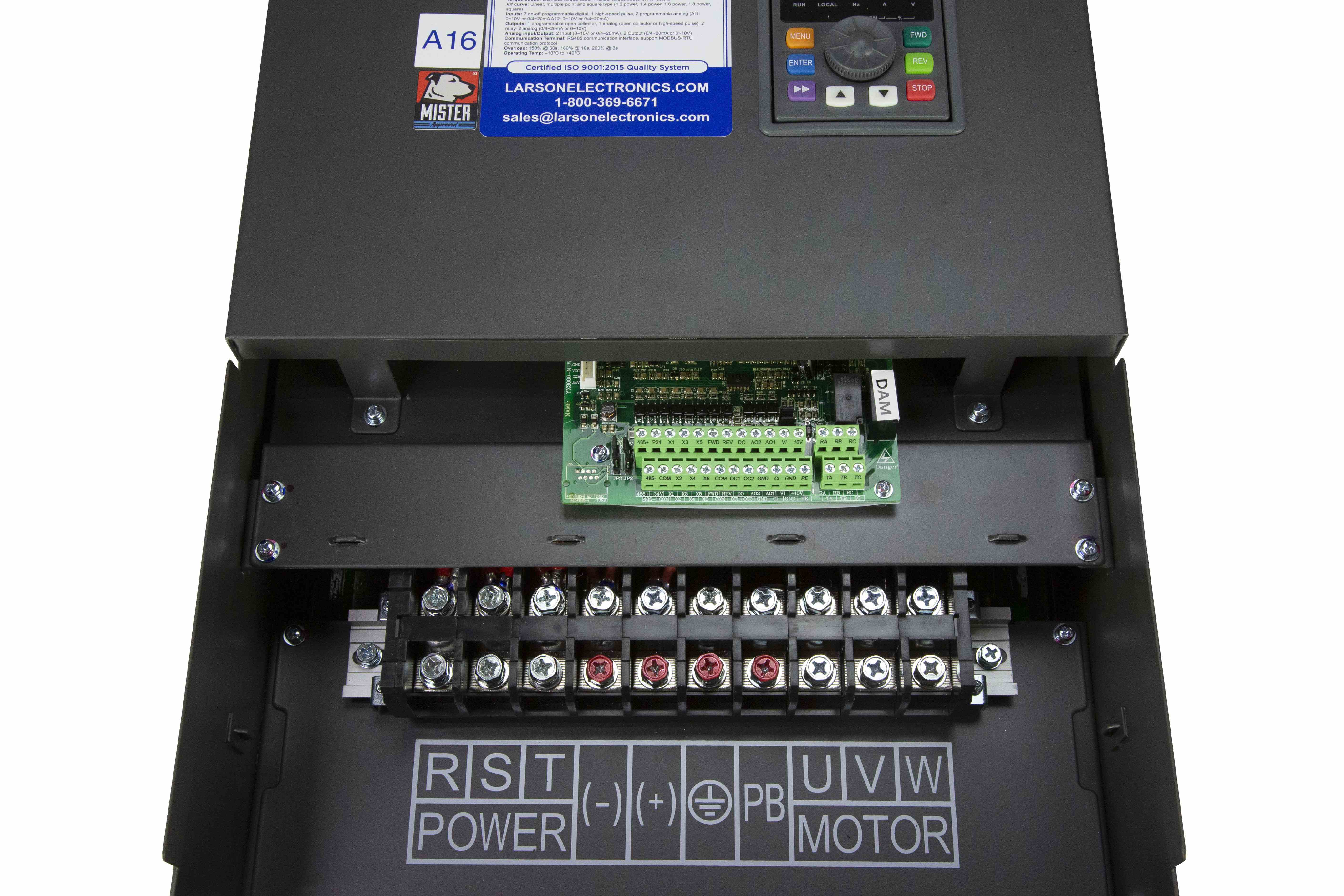 Larson Electronics - 40HP Variable Frequency Device - 480V AC 3PH Input ...