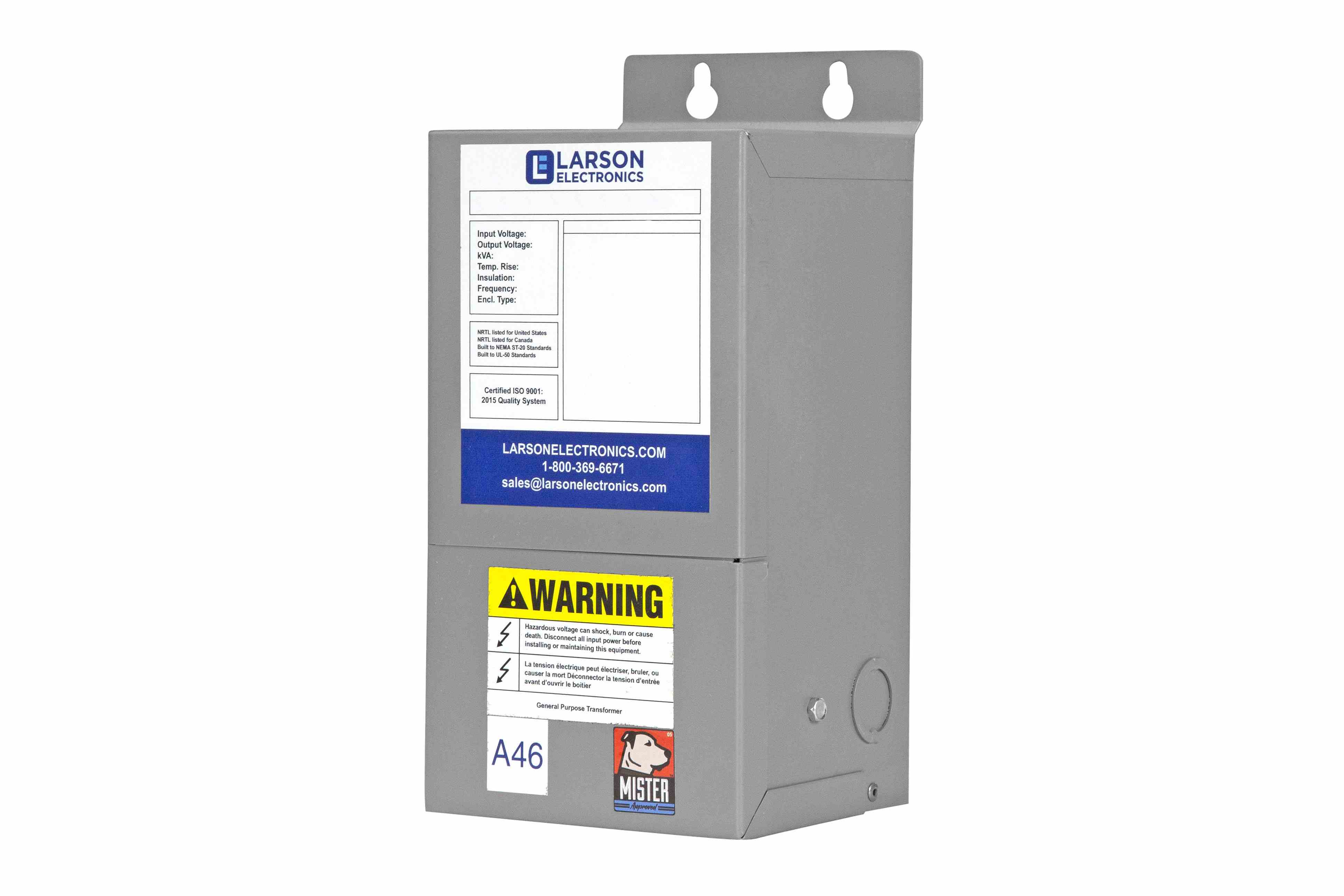 Larson Electronics - 3 kVA Power Conditioning Transformer - 208V Input ...