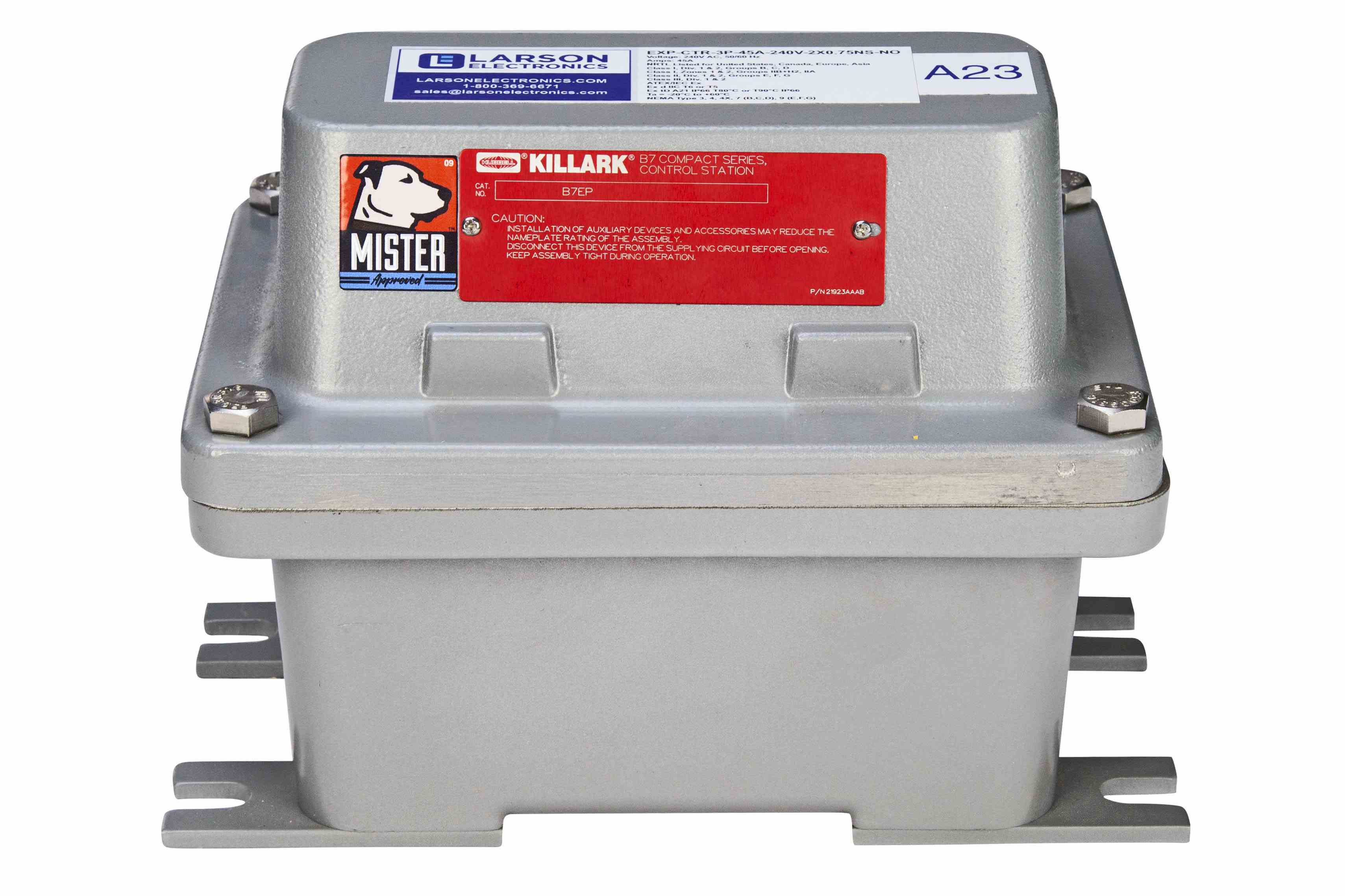 Larson Electronics - 45A Explosion Proof Contactor - C1D1, C2D1 - 3P ...