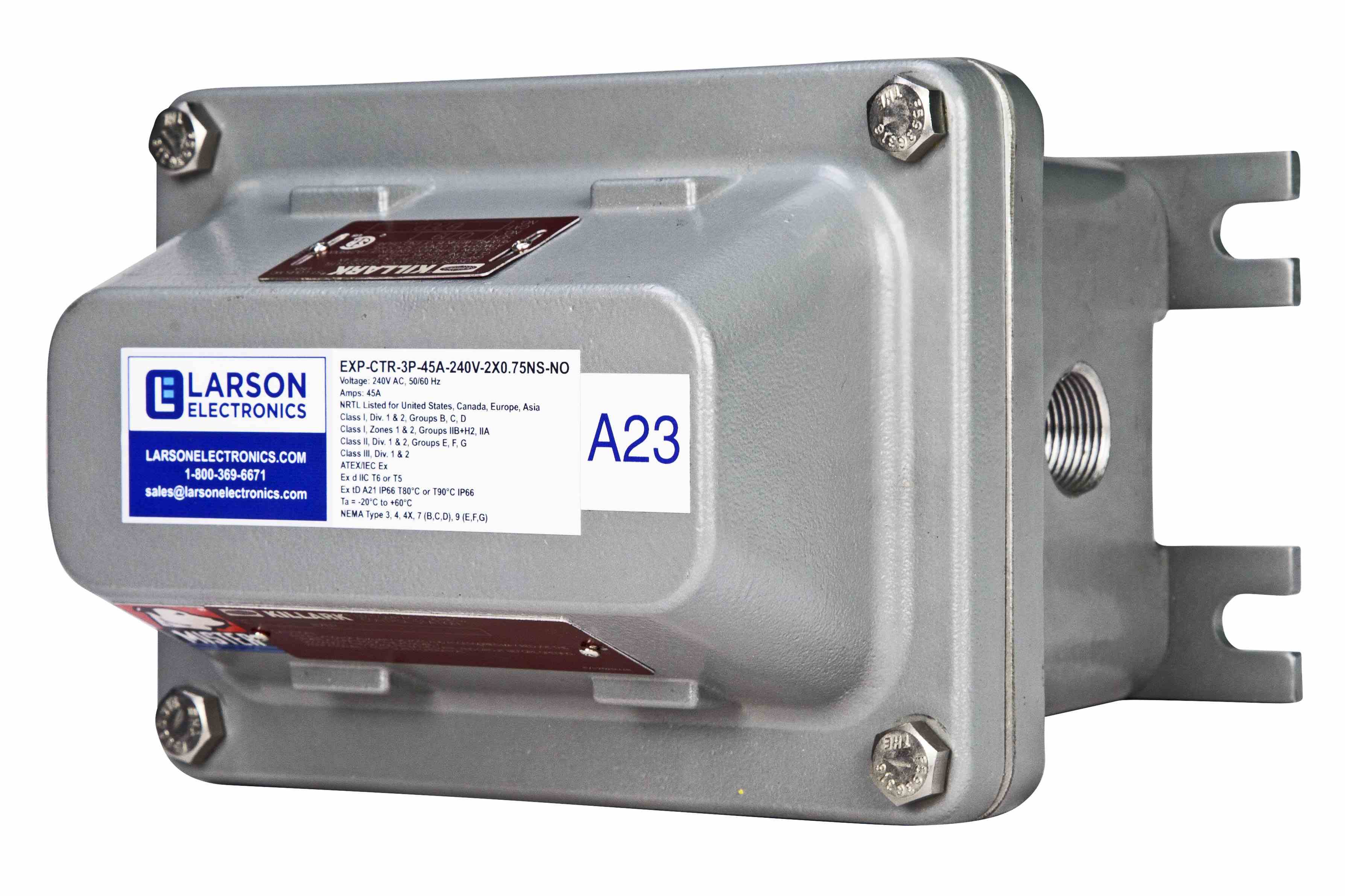 Larson Electronics - 45A Explosion Proof Contactor - C1D1, C2D1 - 3P ...