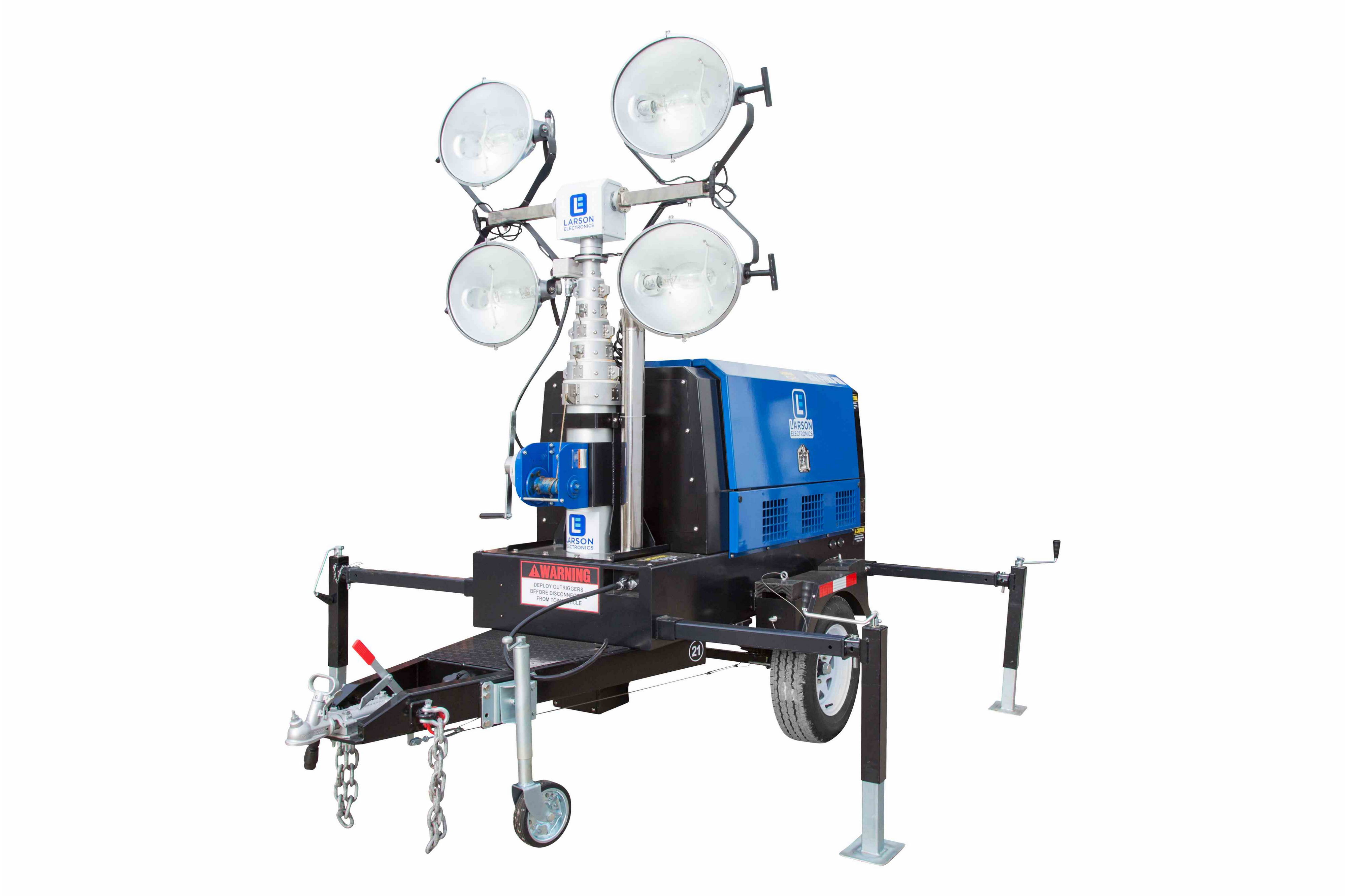 Larson Electronics - 25' Telescoping Light Tower - (4) MH Fixtures ...