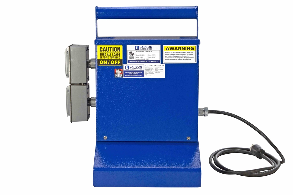 Larson Electronics - Temporary Transformer - 1000 VA - Converts 230V AC ...