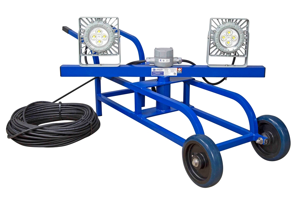 Larson Electronics - Explosion Proof LED Tank Light Cart - (2) 50W LED ...