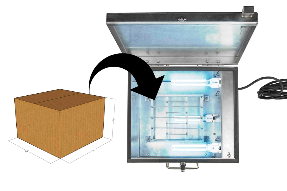 Larson Electronics - UV Box for Packages - Kills 99% of Viruses - 240V ...
