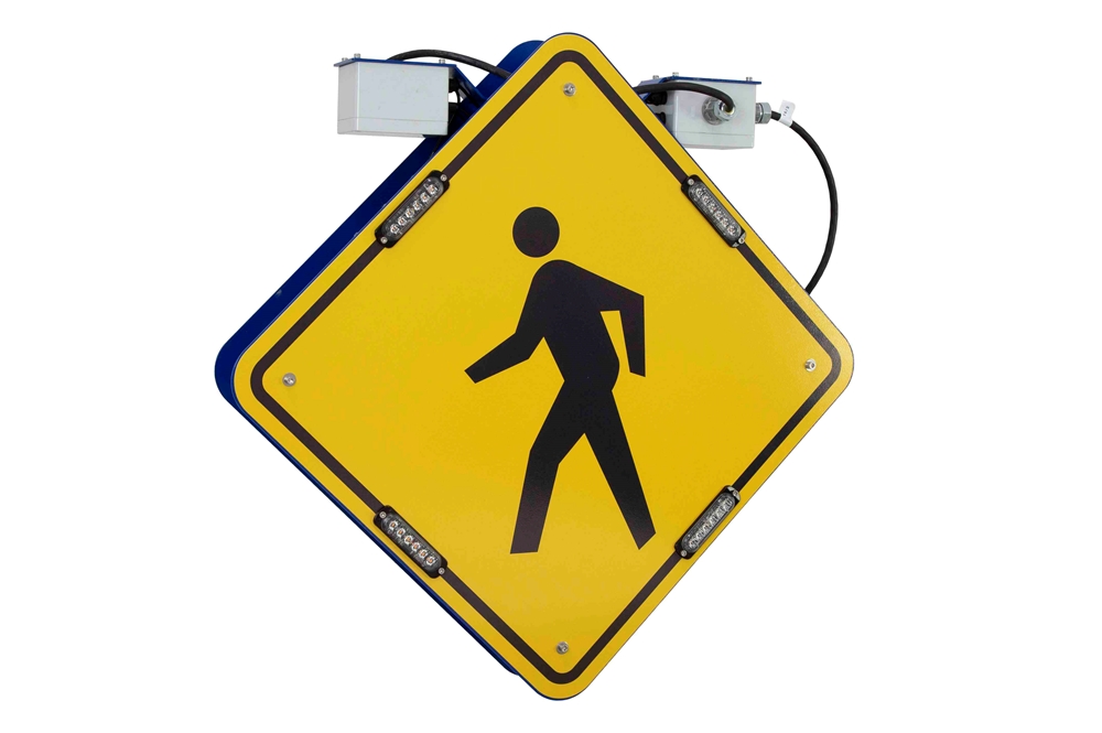 Larson Electronics - Solar Pedestrian LED Crossing Sign - 24