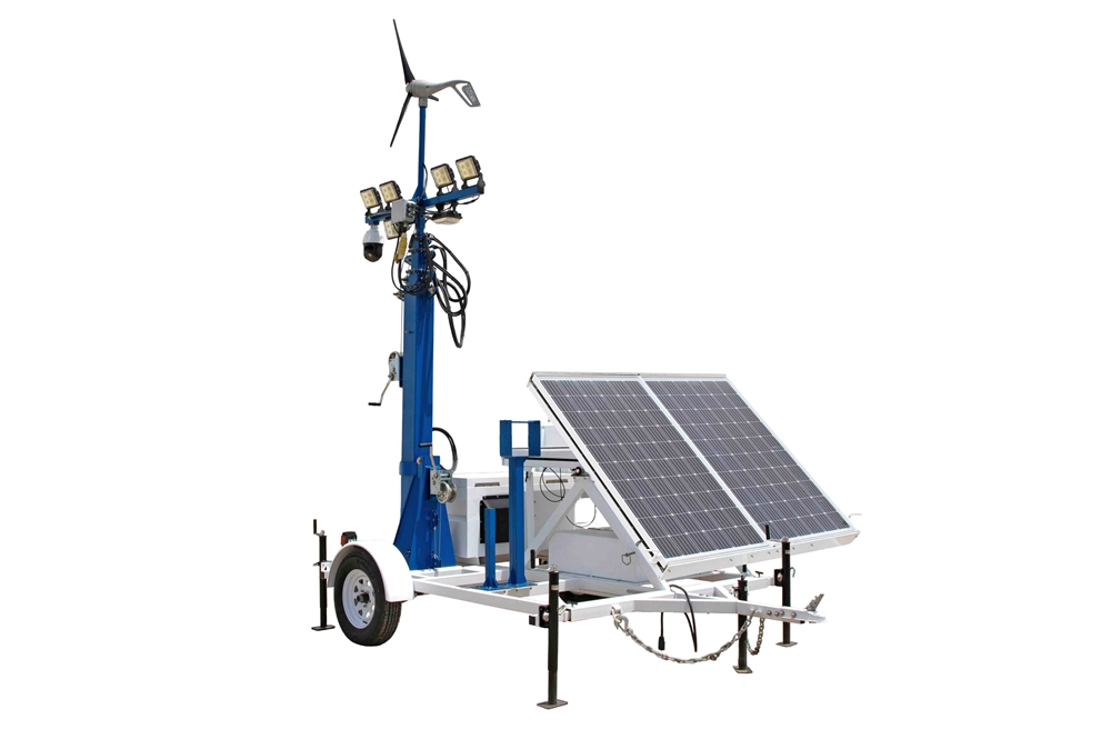 Larson Electronics - Solar Light Tower - 30' Light Tower - 10' Trailer ...
