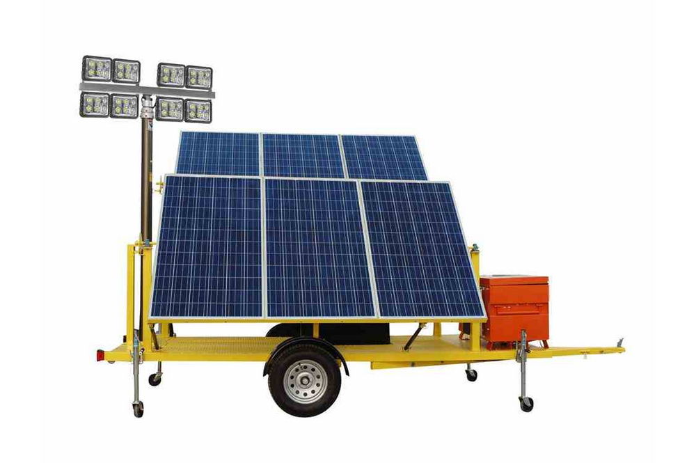 Larson Electronics - 1.5KW Solar Power Generator w/ 40' Light Tower ...