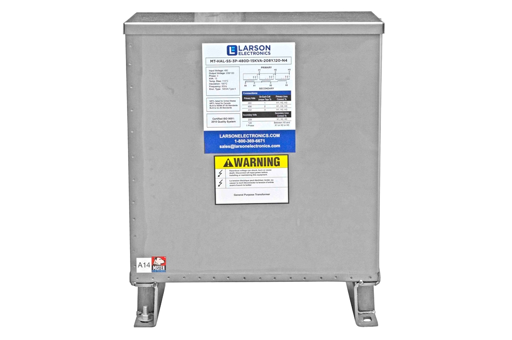 Larson Electronics - 15 kVA Hazardous Location Transformer - 480V Delta ...