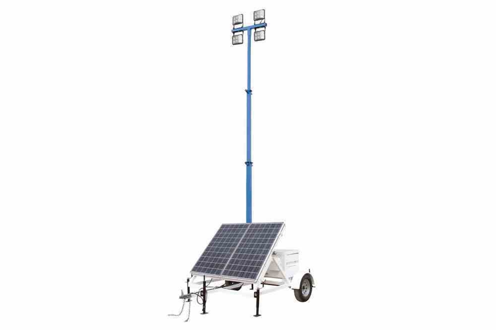 Larson Electronics - 1.2kW Solar Security Tower - 25' Mast w/ 24V DC ...