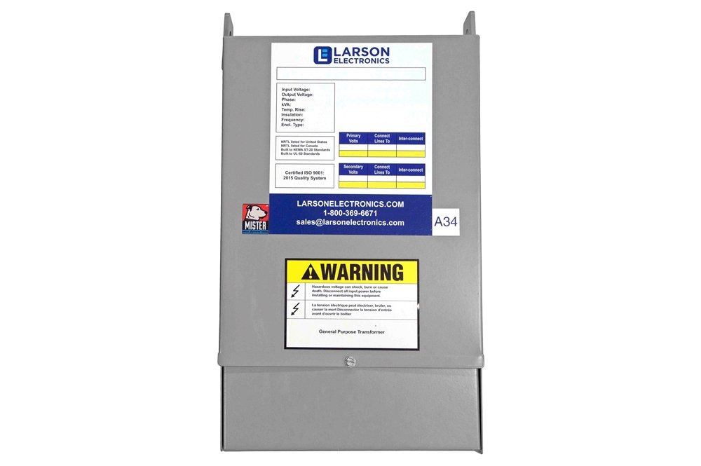 Larson Electronics - 15 kVA Isolation Transformer - 120/208/240/277V ...