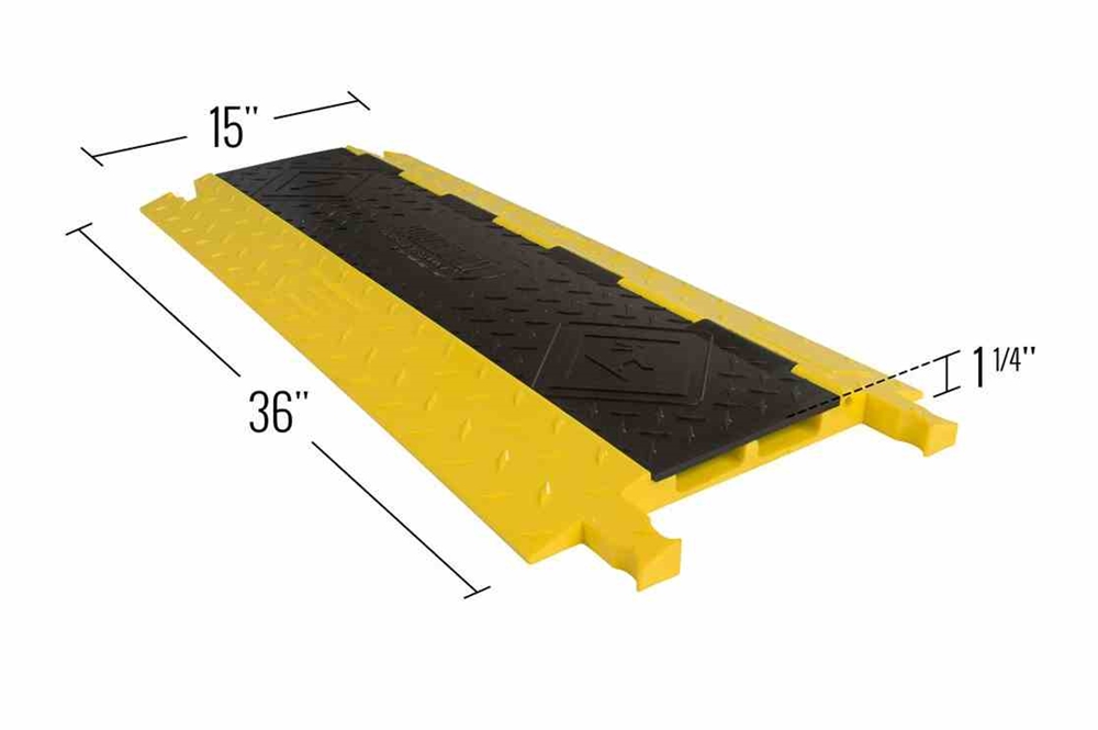 Larson Electronics - 2-Channel Cable Protector Ramp - Accommodates 3.25 ...