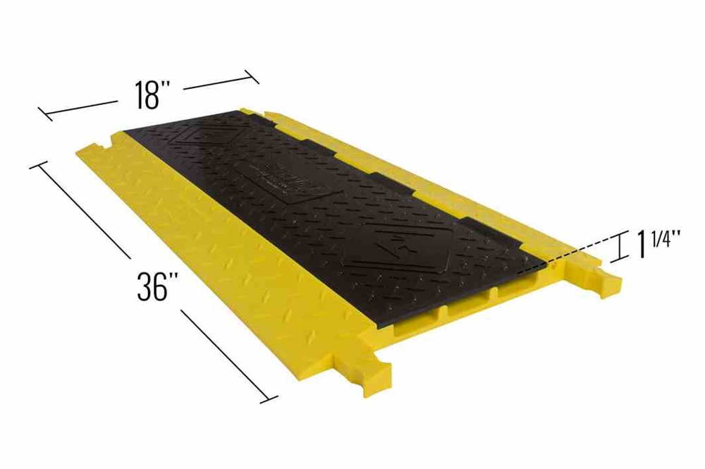 Larson Electronics - 3-Channel Cable Protector Ramp - Accommodates 0.75 ...