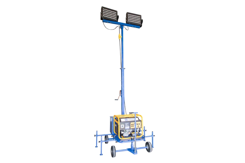 Larson Electronics - Mini LED Light Tower with 3000VA Generator - Two ...