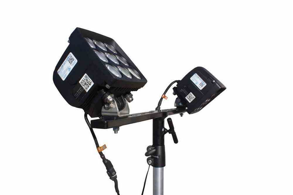 Larson Electronics - 180 Watt Dual LED Light on Telescoping Tripod ...