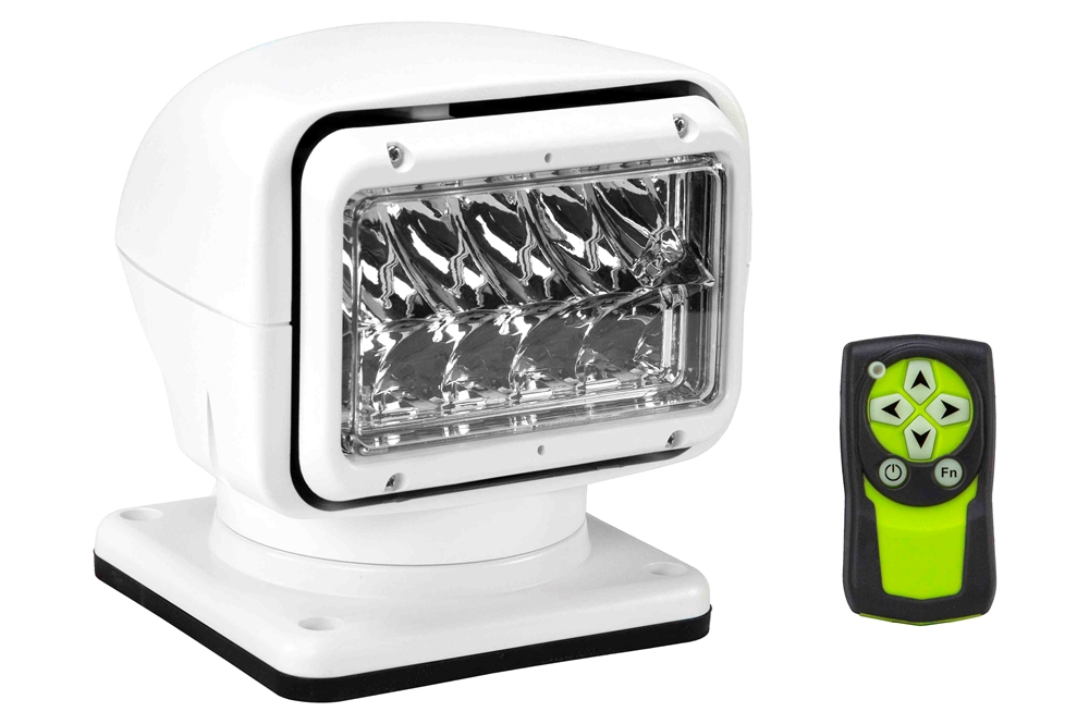 Larson Electronics - Remote Control LED Spotlight - 12-24V DC, 5000 ...