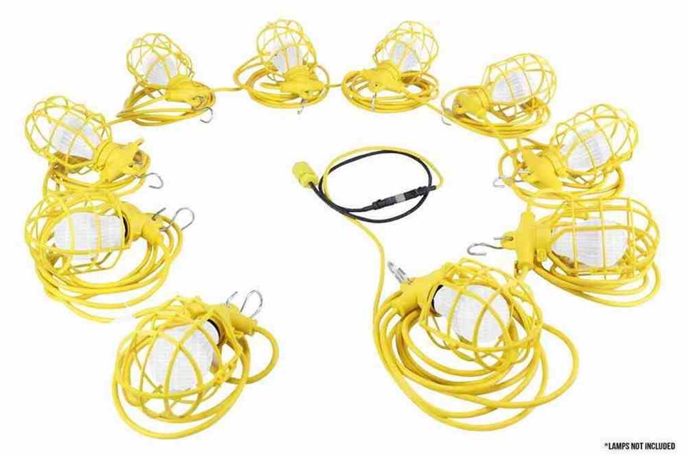 Larson Electronics - 500ft Work Area Lighting String - Yellow 12/3 SJTW ...