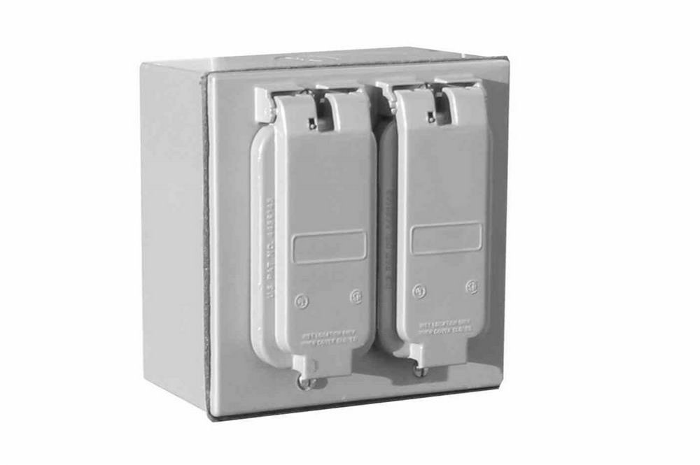 Larson Electronics - Weatherproof Quad Receptacle Box with Hinged Cover ...