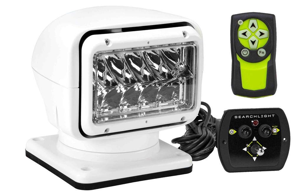Larson Electronics - Remote Control LED Spotlight - 12-24V DC, 5000 ...