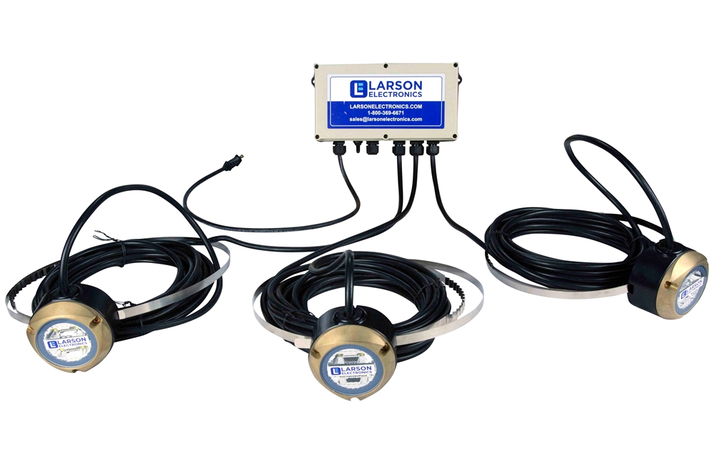 Larson Electronics - 75W Underwater Dock Light Package - (3) LED Lights ...