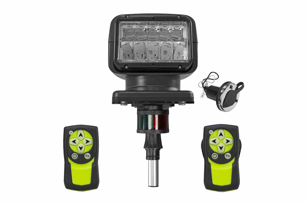 Larson Electronics - Remote Control LED Spotlight - 12-24V DC, 5000 ...