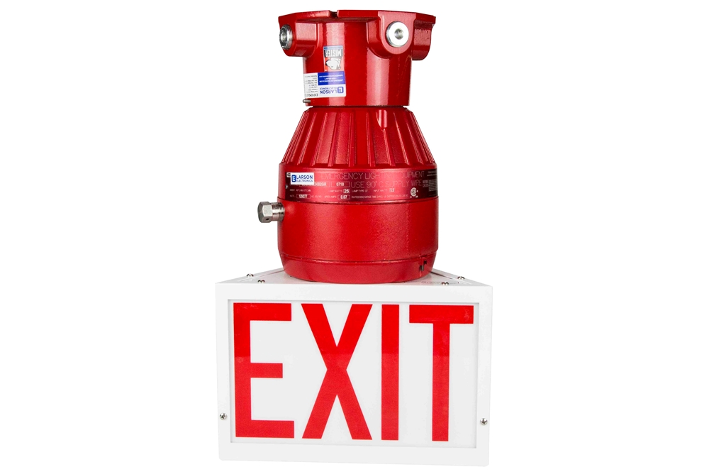 Larson Electronics - 10W Red Explosion Proof LED Exit Sign - 1050 ...