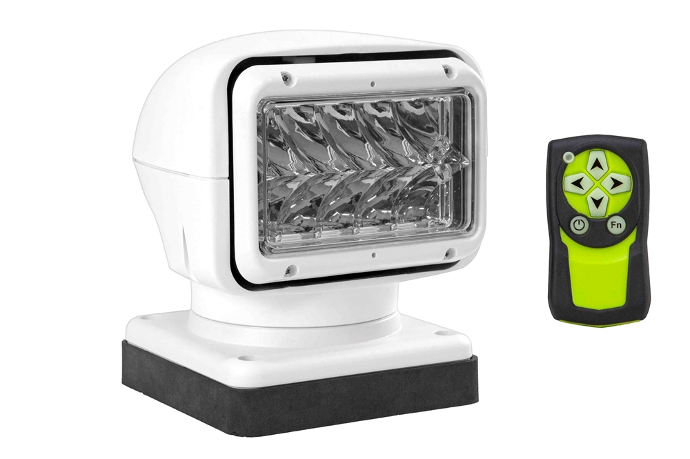 Larson Electronics - Remote Control LED Spotlight - 12-24V DC, 5000 ...