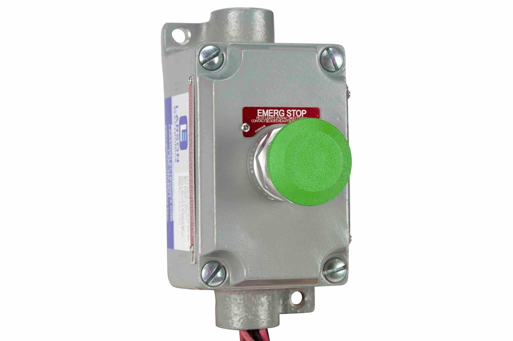 Larson Electronics - Explosion Proof Green Mushroom Push Button Switch ...