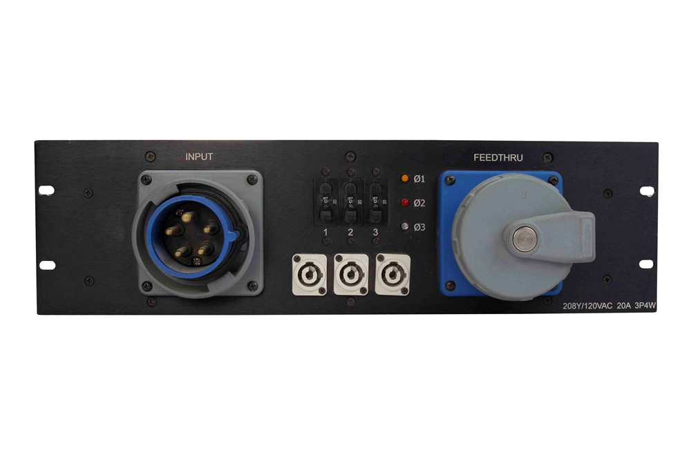 Larson Electronics - 100A Rack Mount Distro, 208Y/120 3PH, Lug Inputs ...